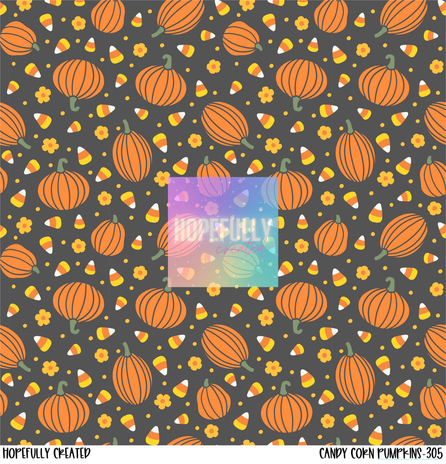 Candy Corn Pumpkins 12x12 - 305