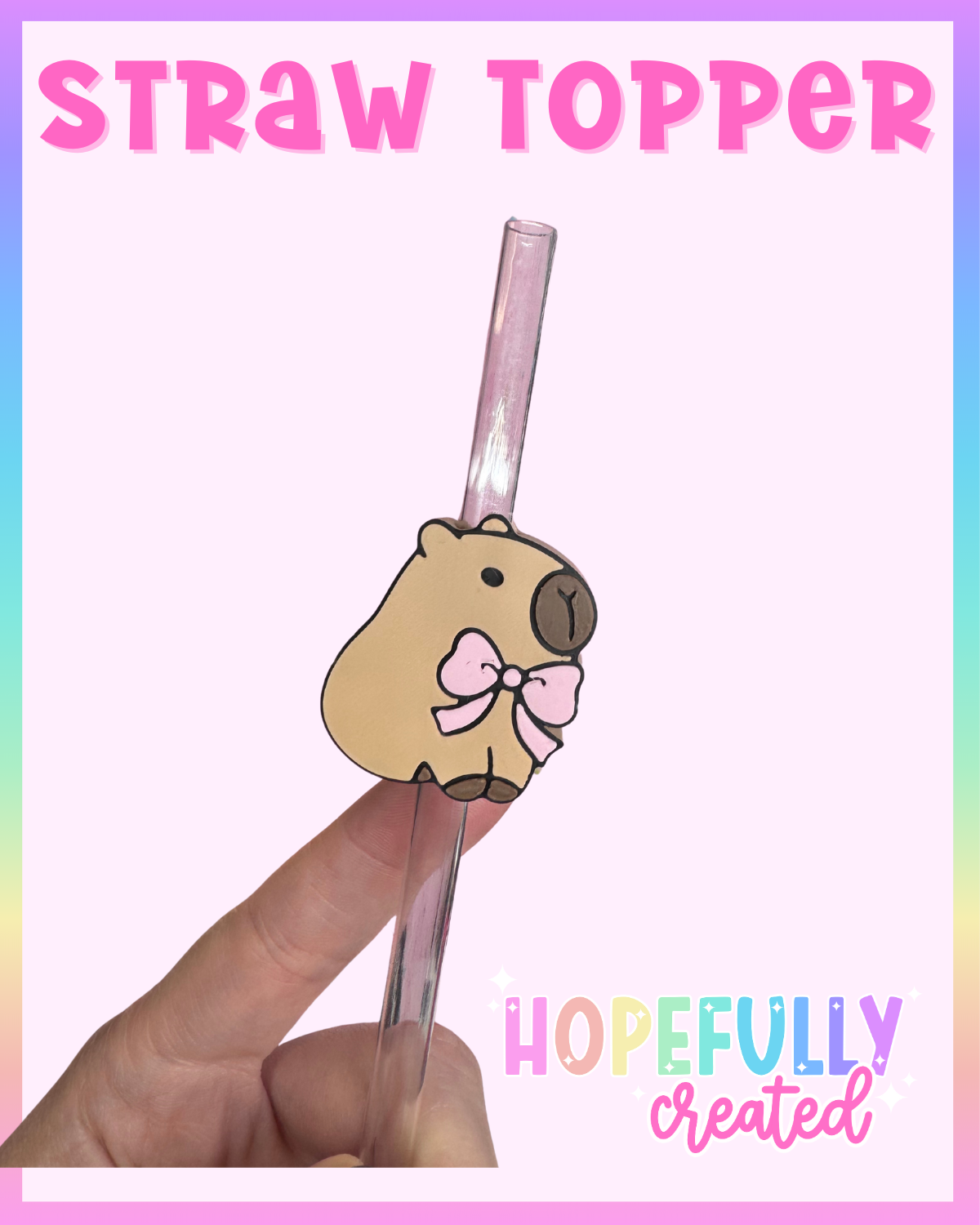 Capybara Straw Topper