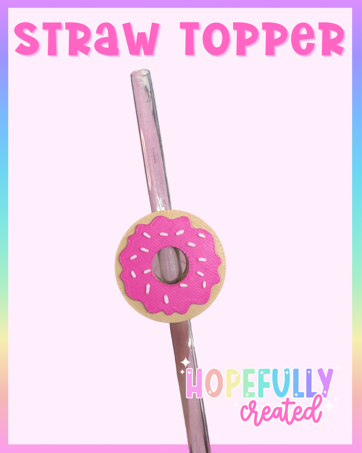 Donut Straw Topper