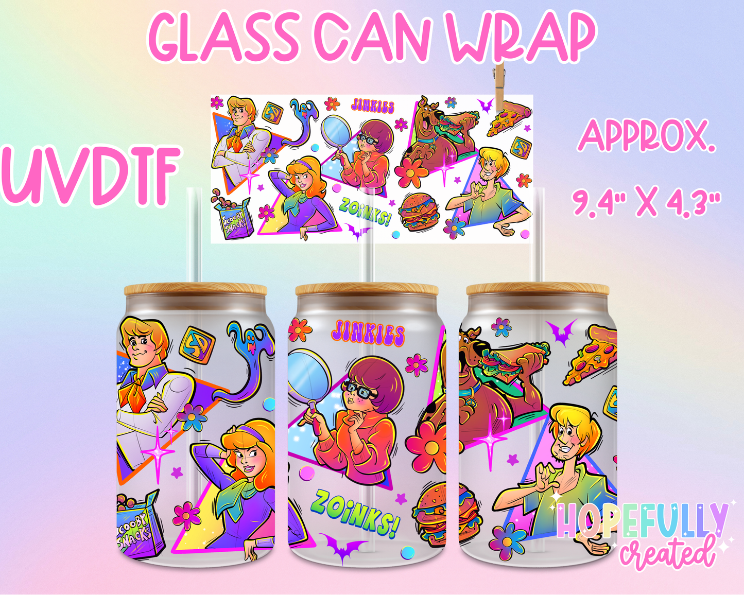 Scoob UVDTF Glass Can Wrap