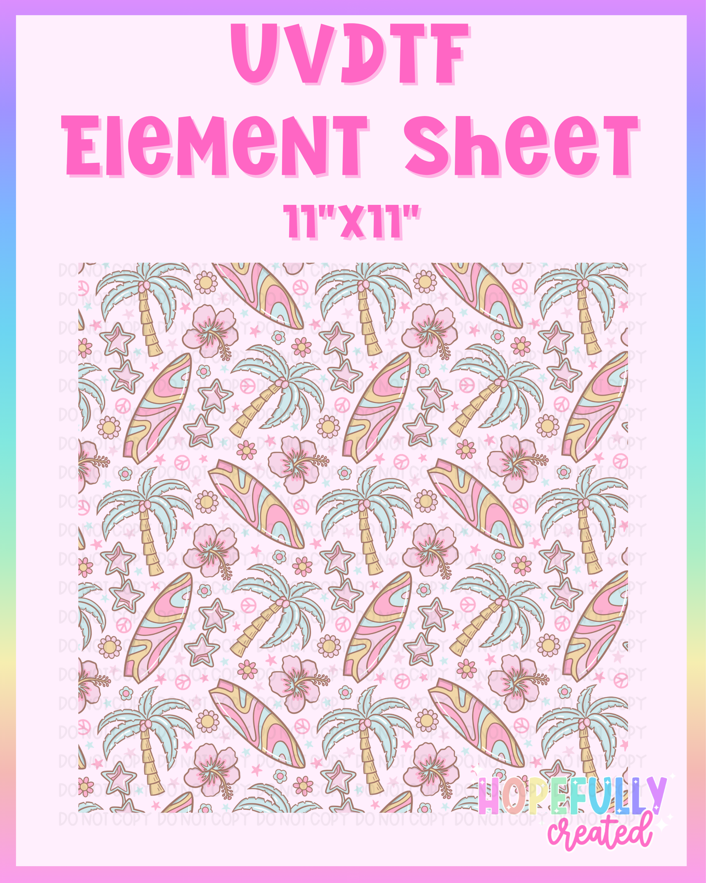 Tropical UVDTF Element Sheet