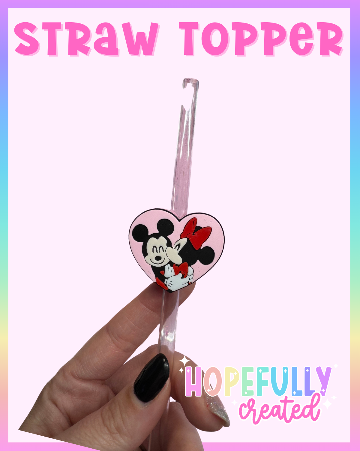 Mouse Love Straw Topper