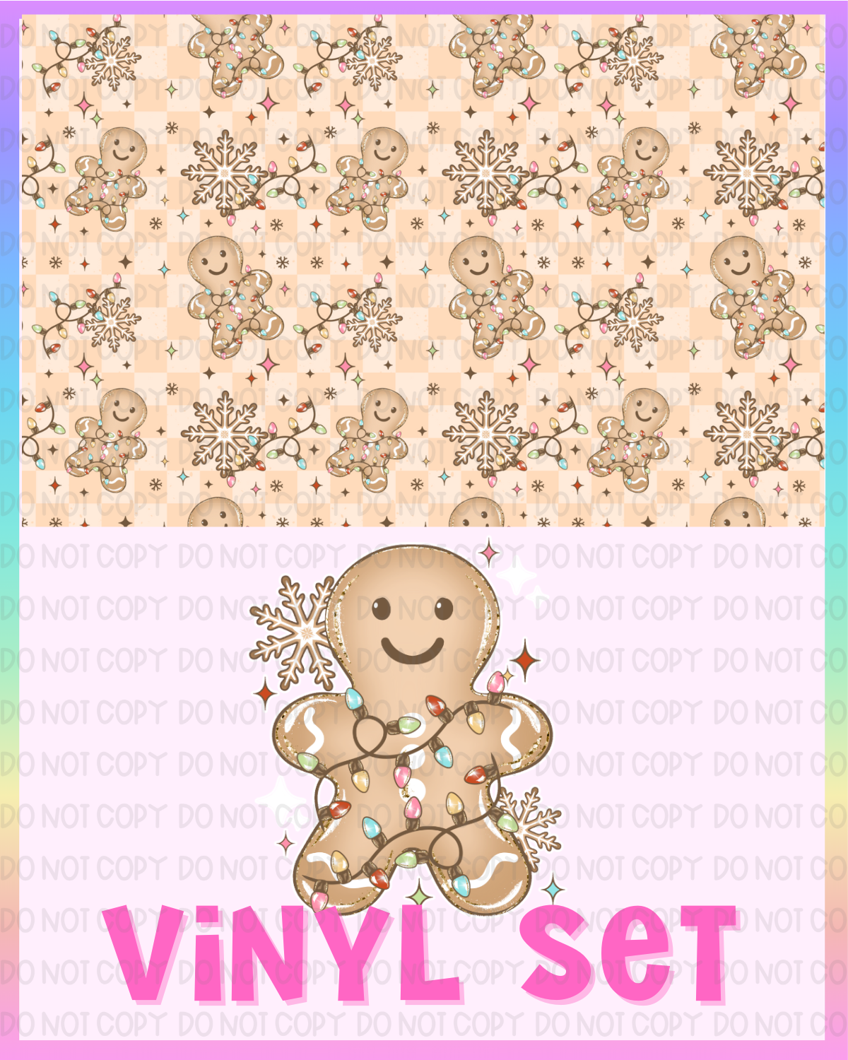Christmas Gingerbread Vinyl Set
