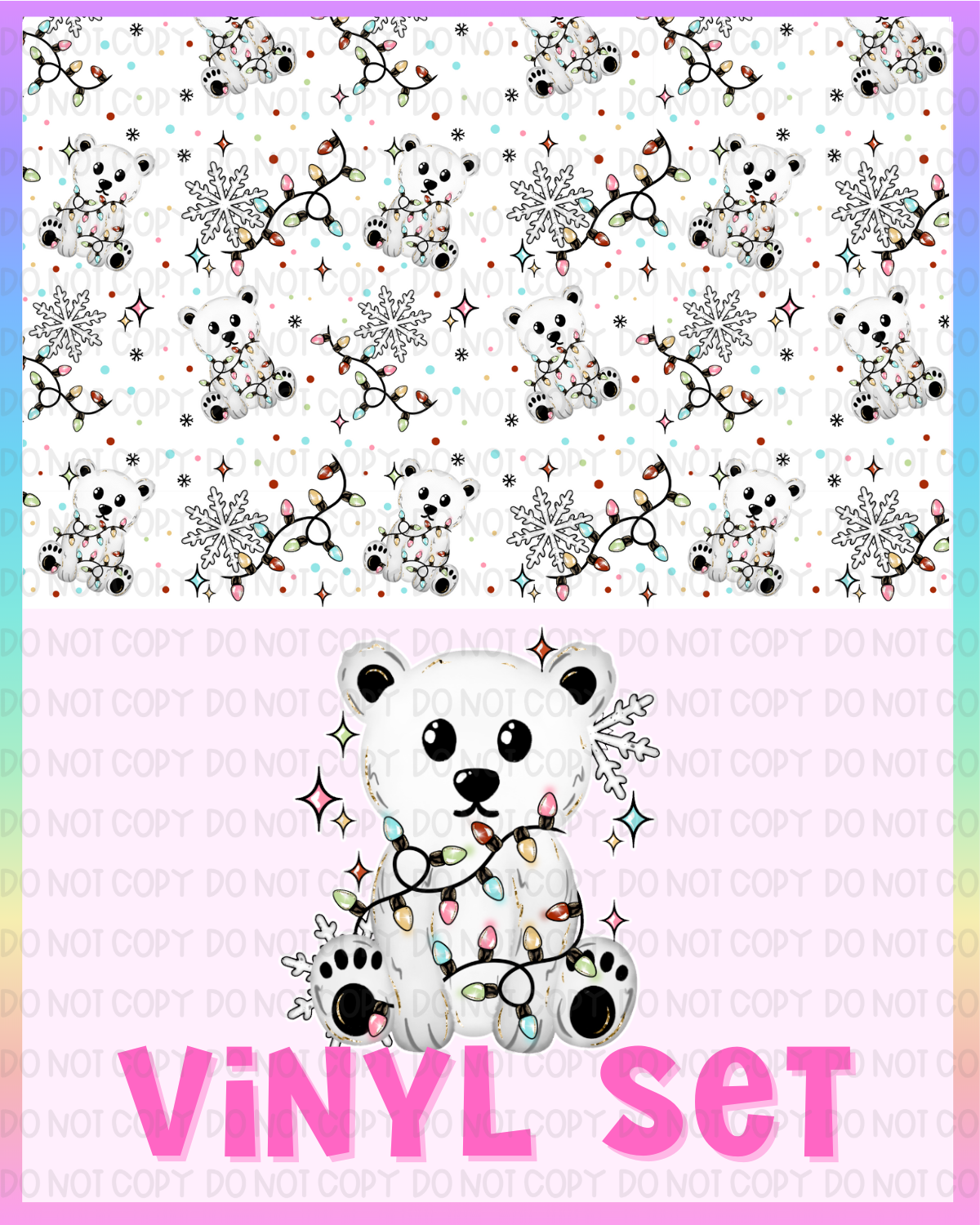 Christmas Bear Vinyl Set