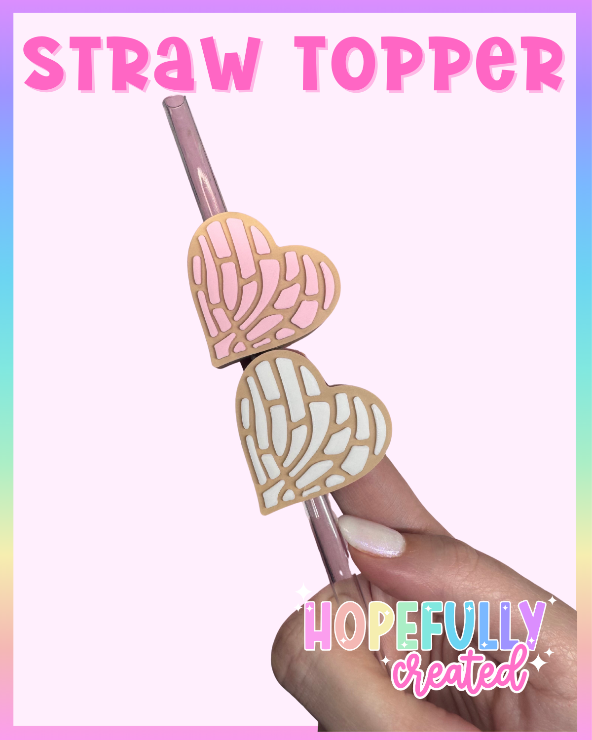 Concha Heart Straw Topper