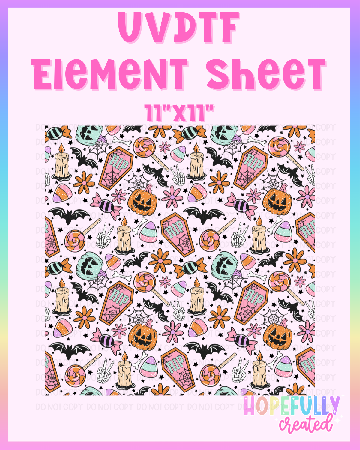 Halloween Treats UVDTF Element Sheet