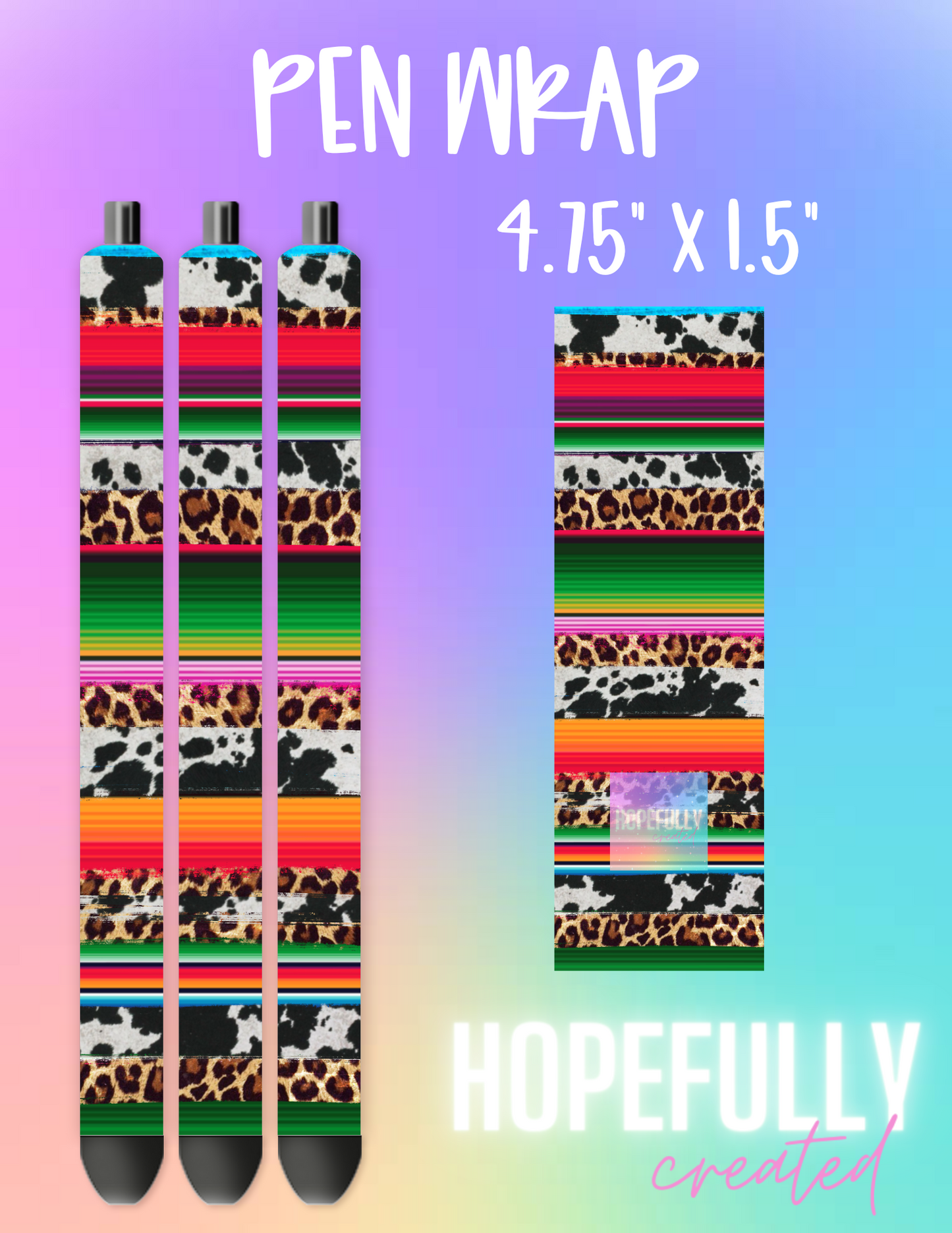 Serape Animal Print Pen Wrap-424