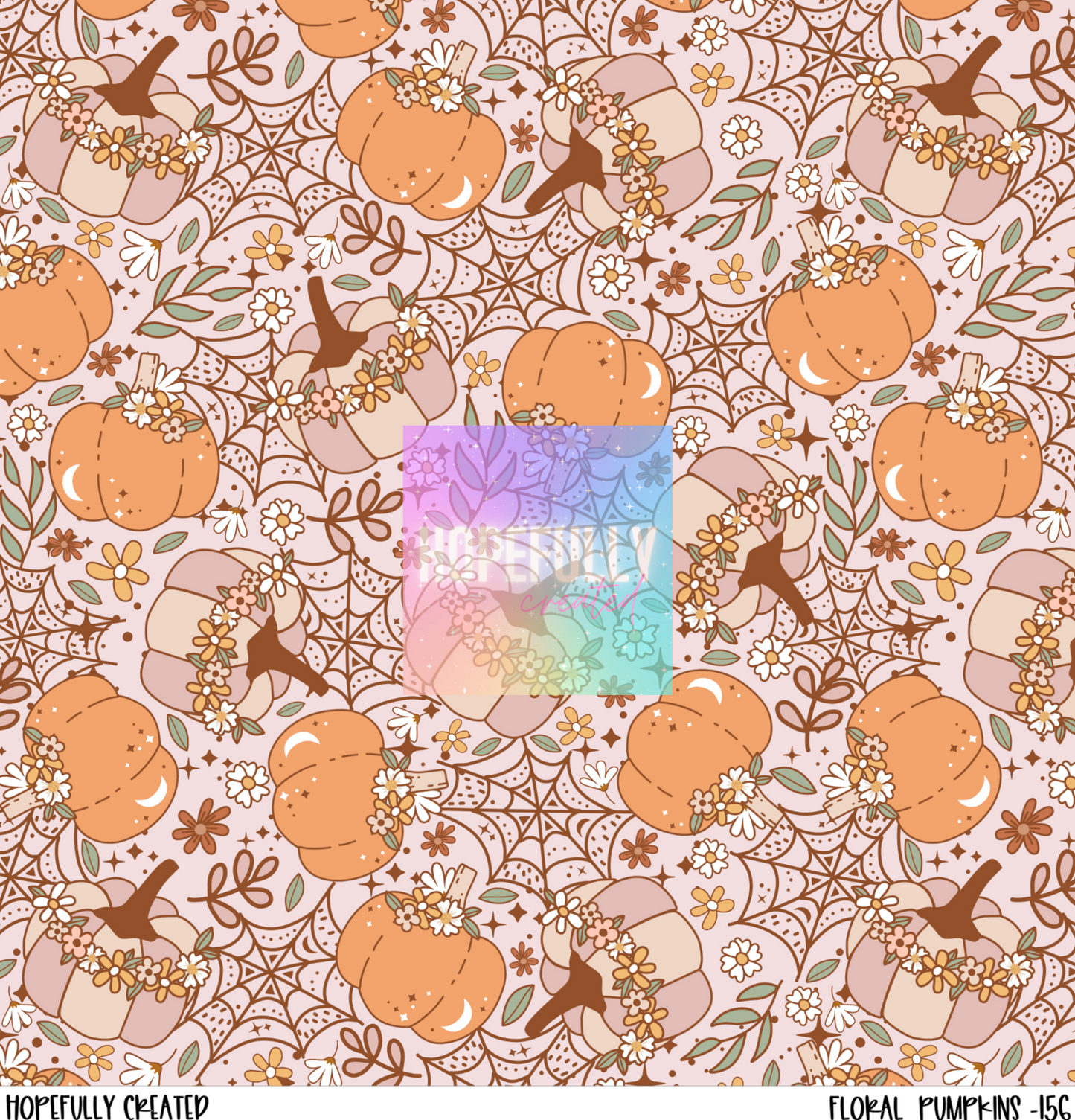 Floral Pumpkins 12x12 - 156
