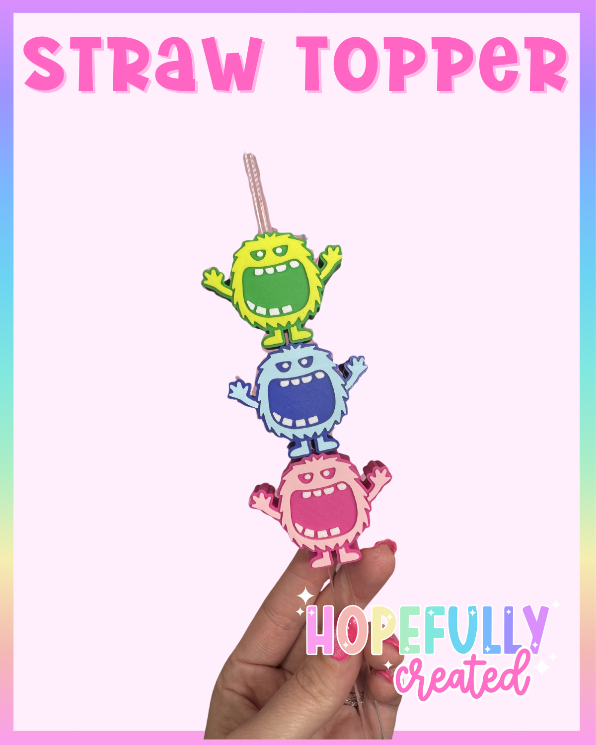 Monster Straw Topper