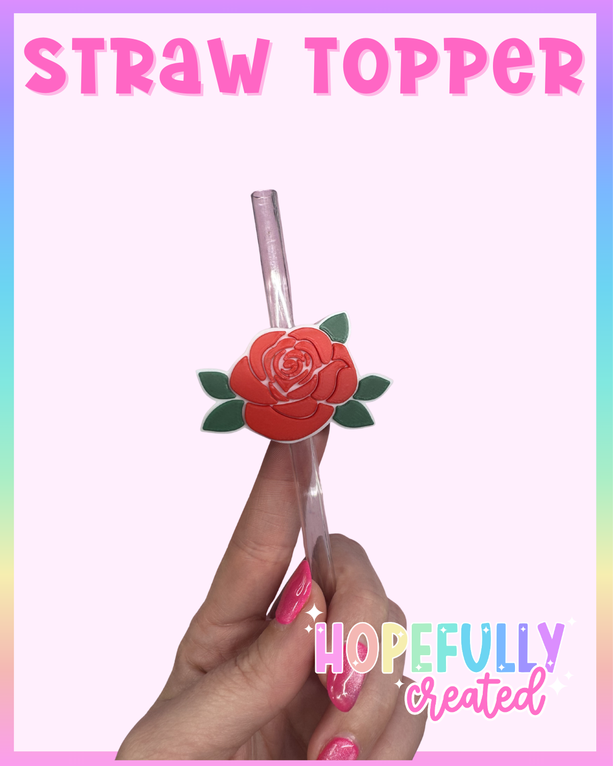 Rose Straw Topper