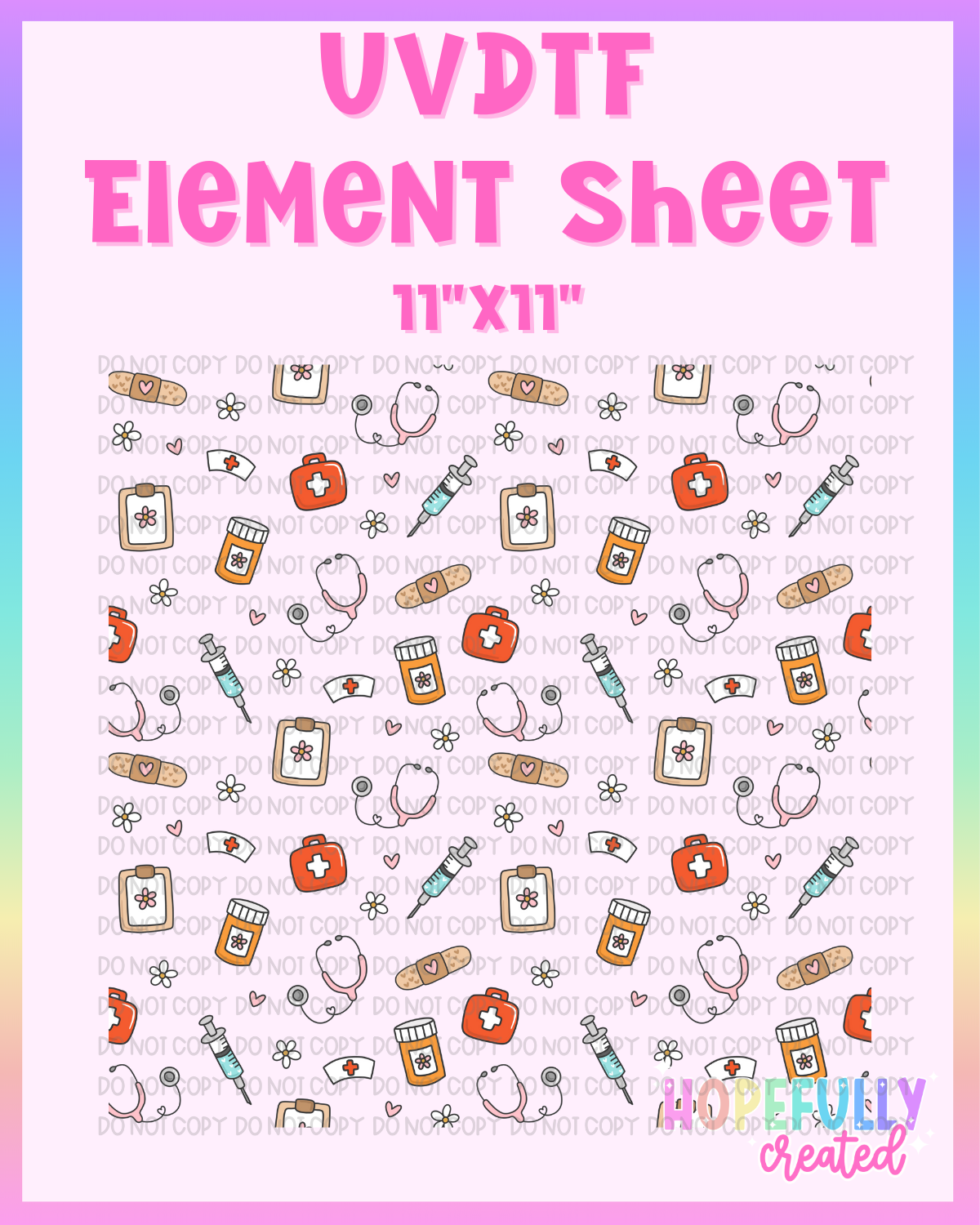 Medical UVDTF Element Sheet