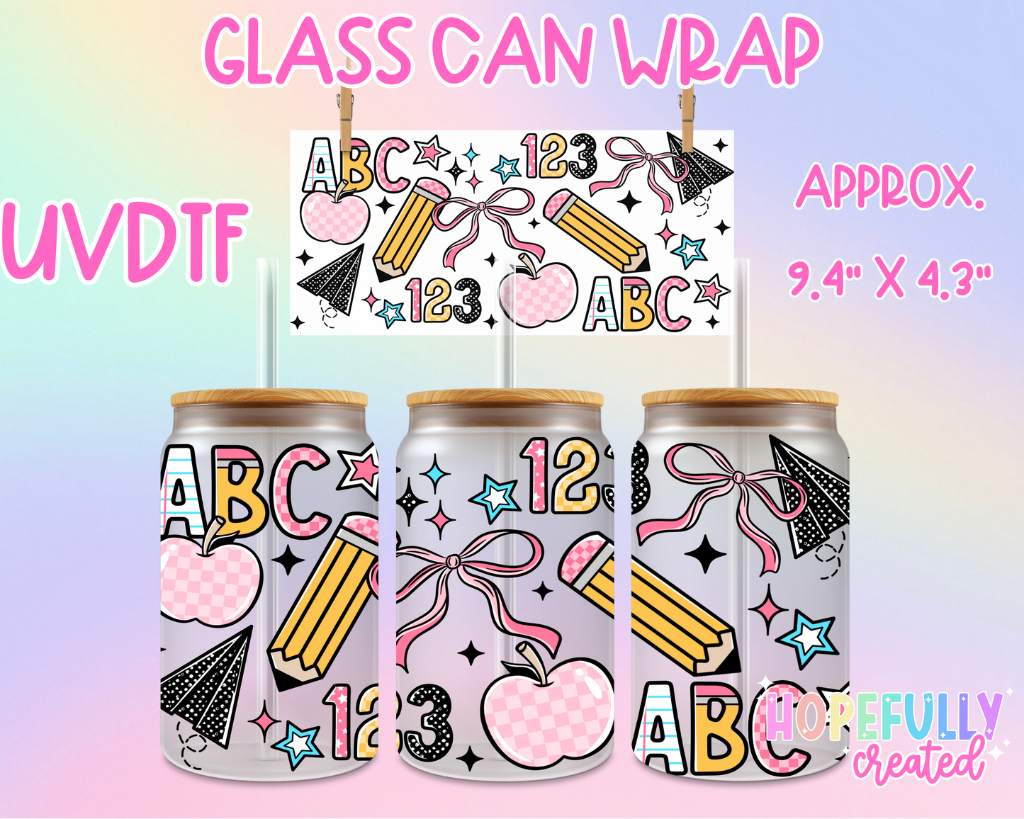 ABC UVDTF Glass Can Wrap