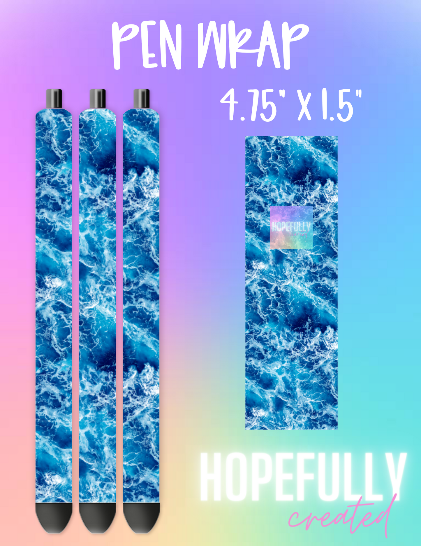 Ocean Waves Pen Wrap-674