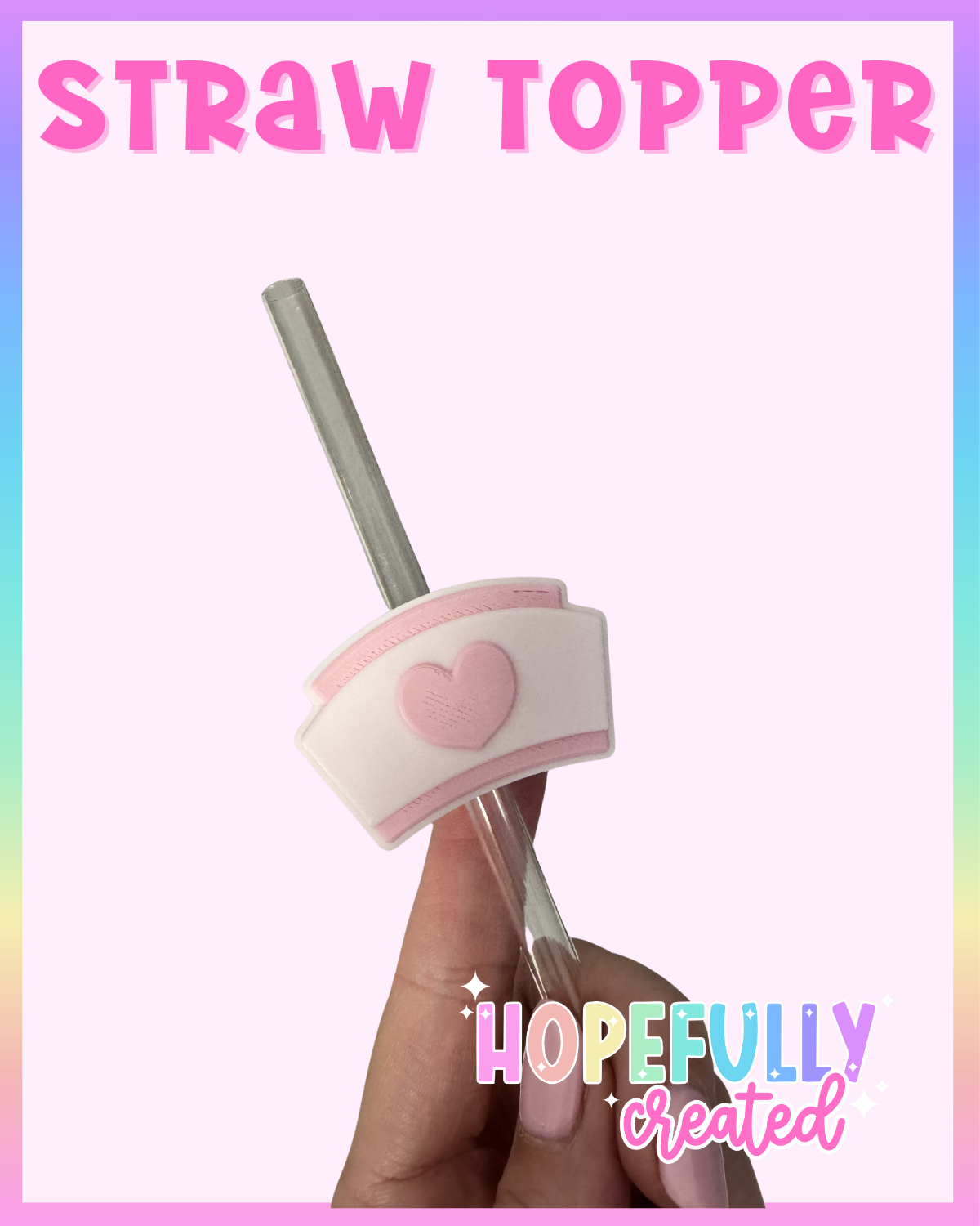 Nurse Hat Straw Topper