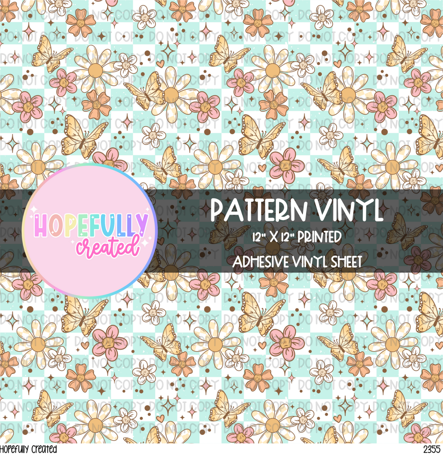 Floral Butterfly 12x12 - 2355