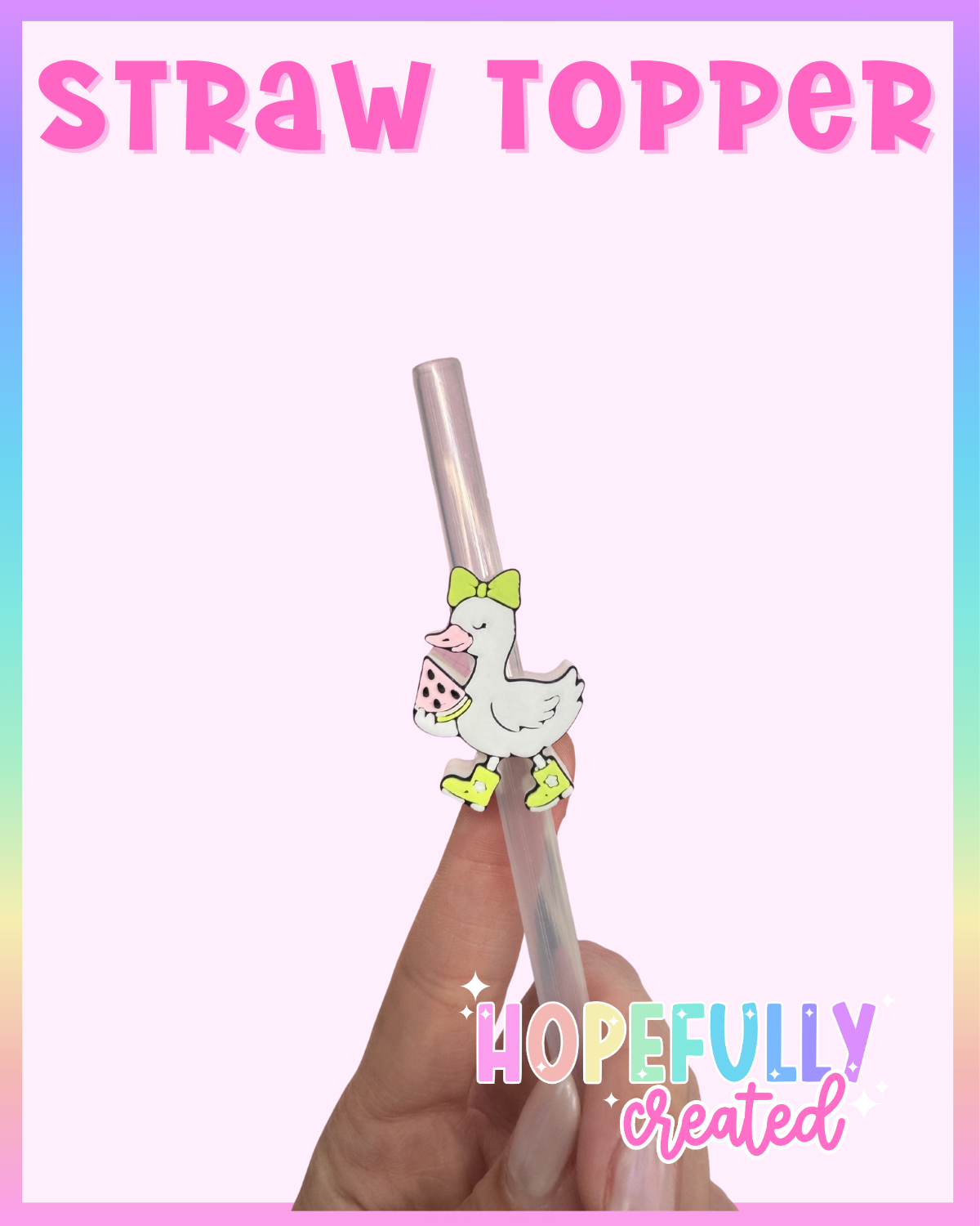 Summer Goose Straw Topper
