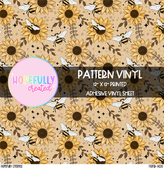 Floral Bees Vinyl Collection- 1426