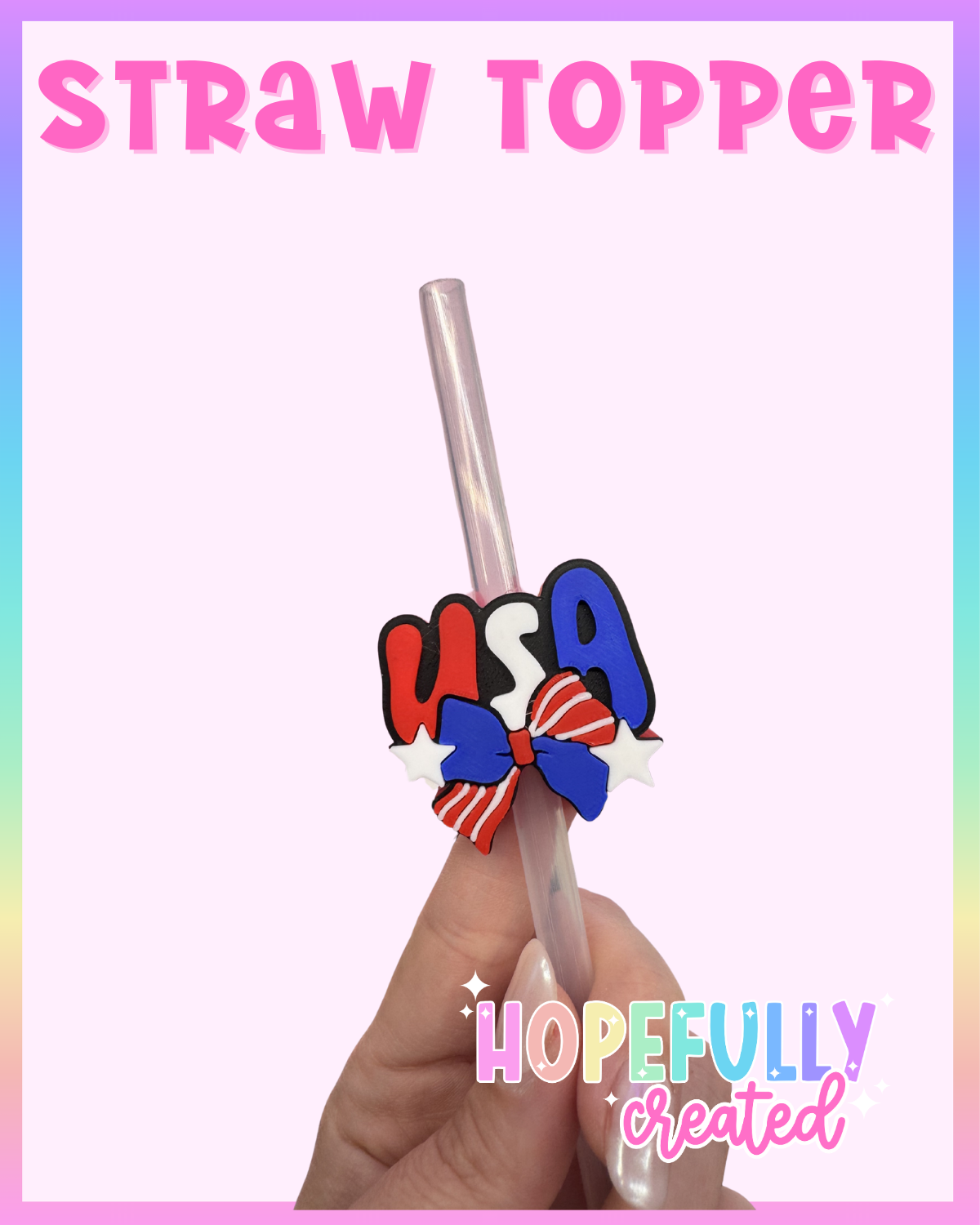USA Straw Topper