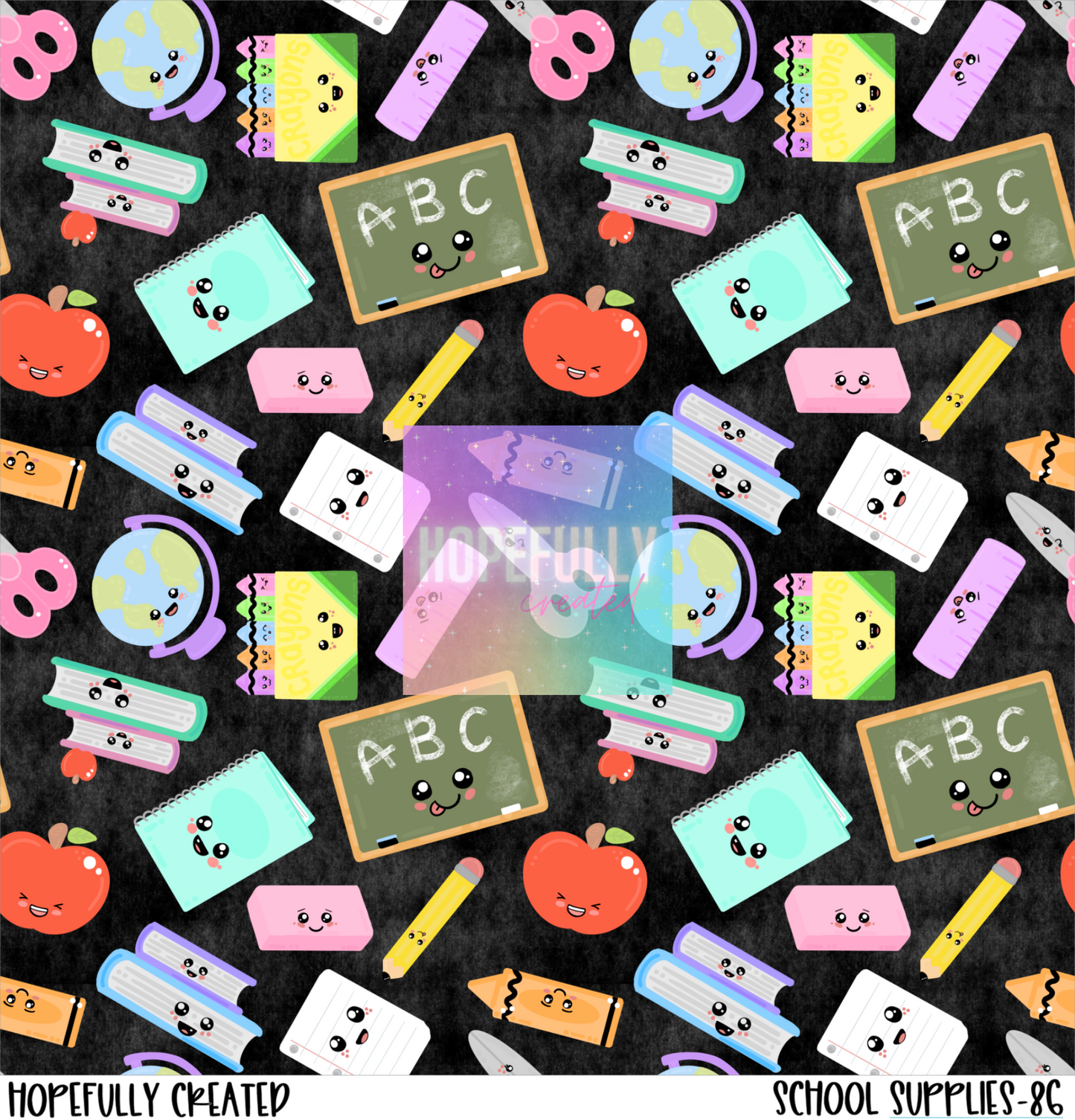 School Supplies 12x12 -86