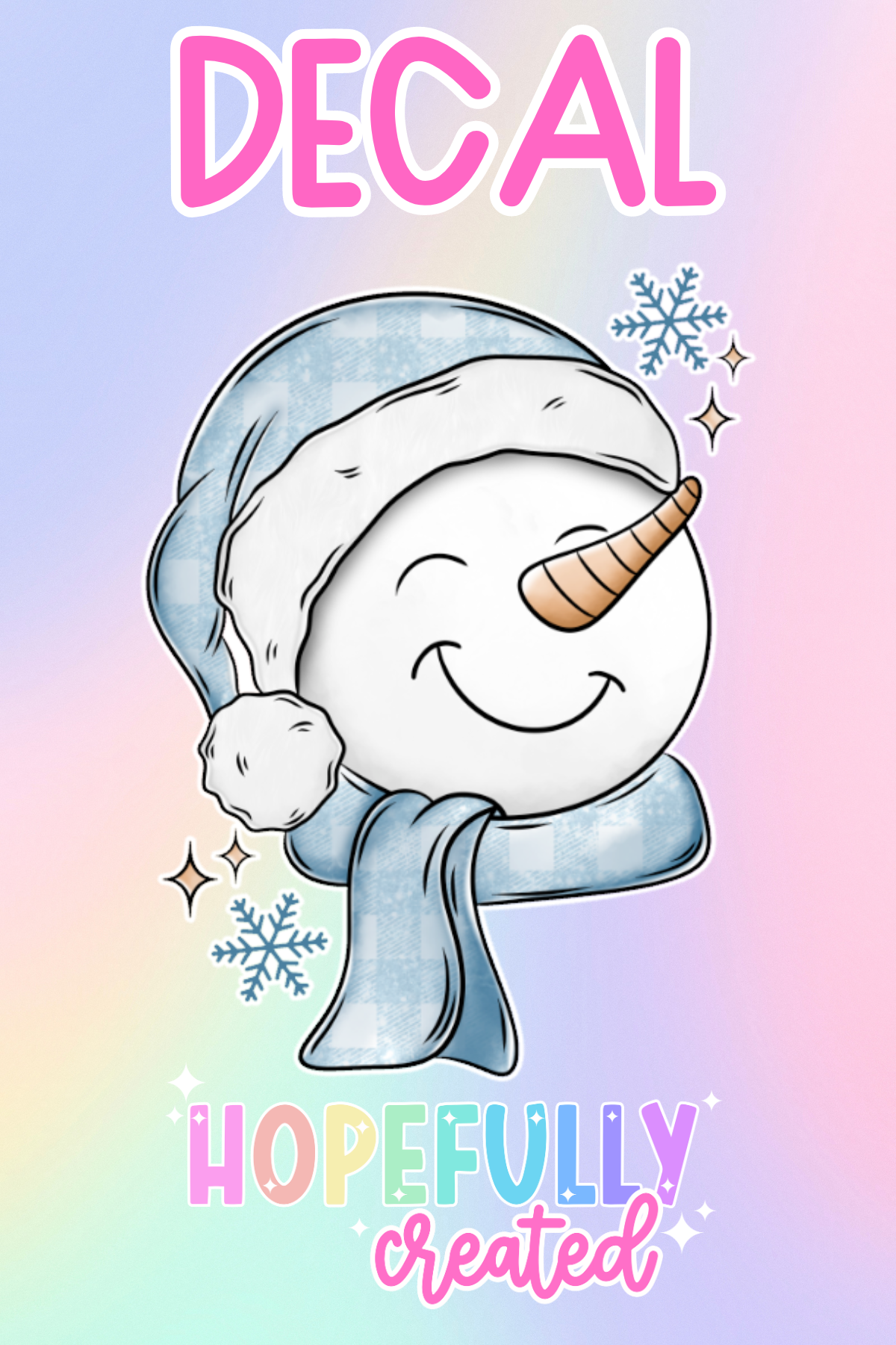 Snowman Decal-534