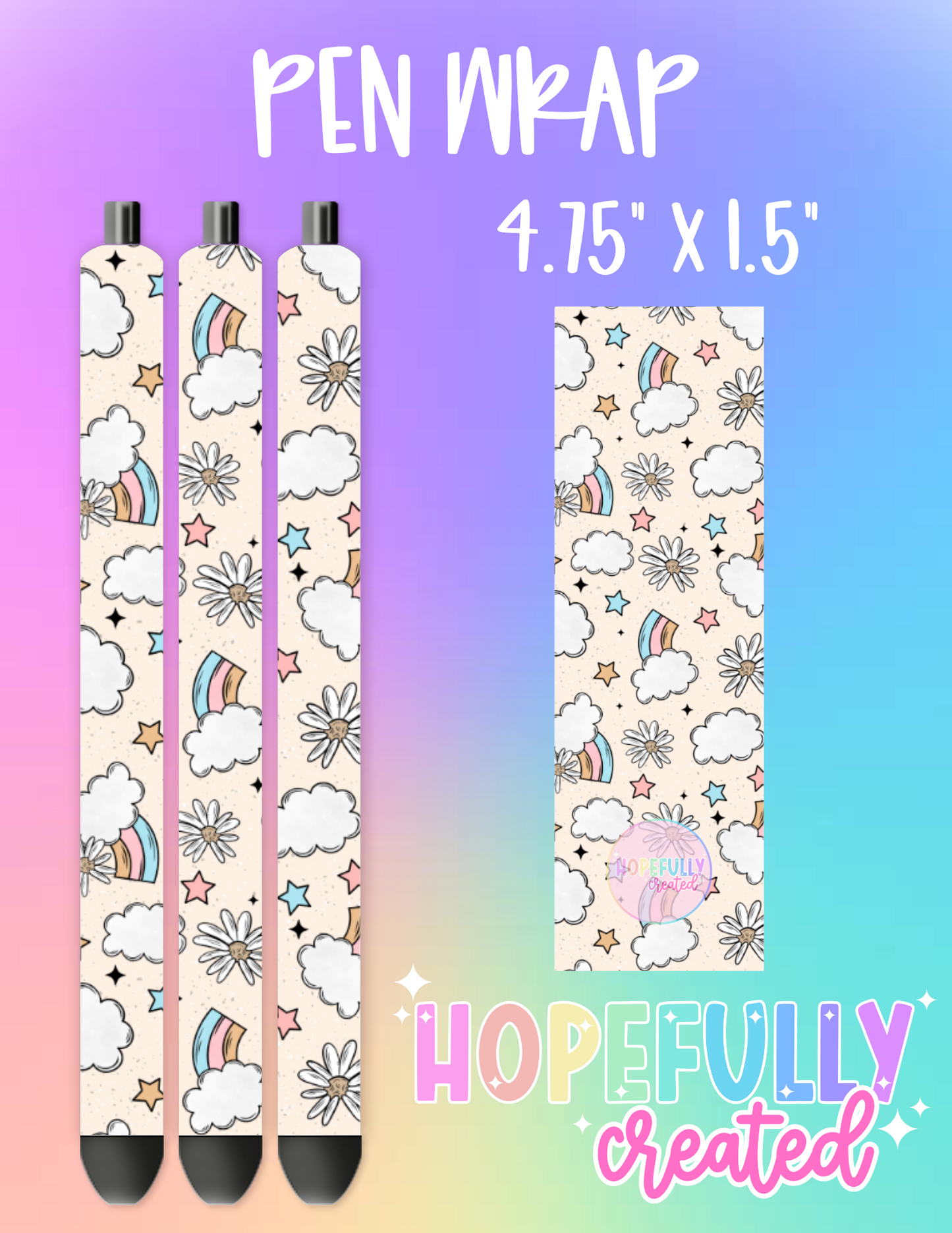 Flowers and Rainbows Pen Wrap-1379