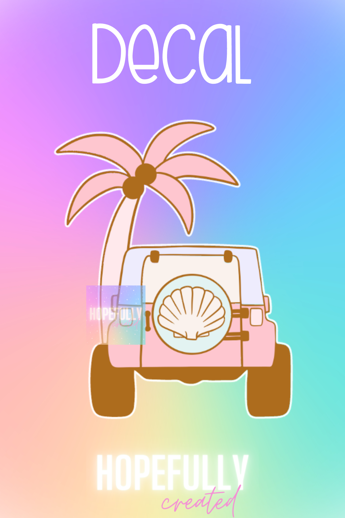 Beach Car Decal-228