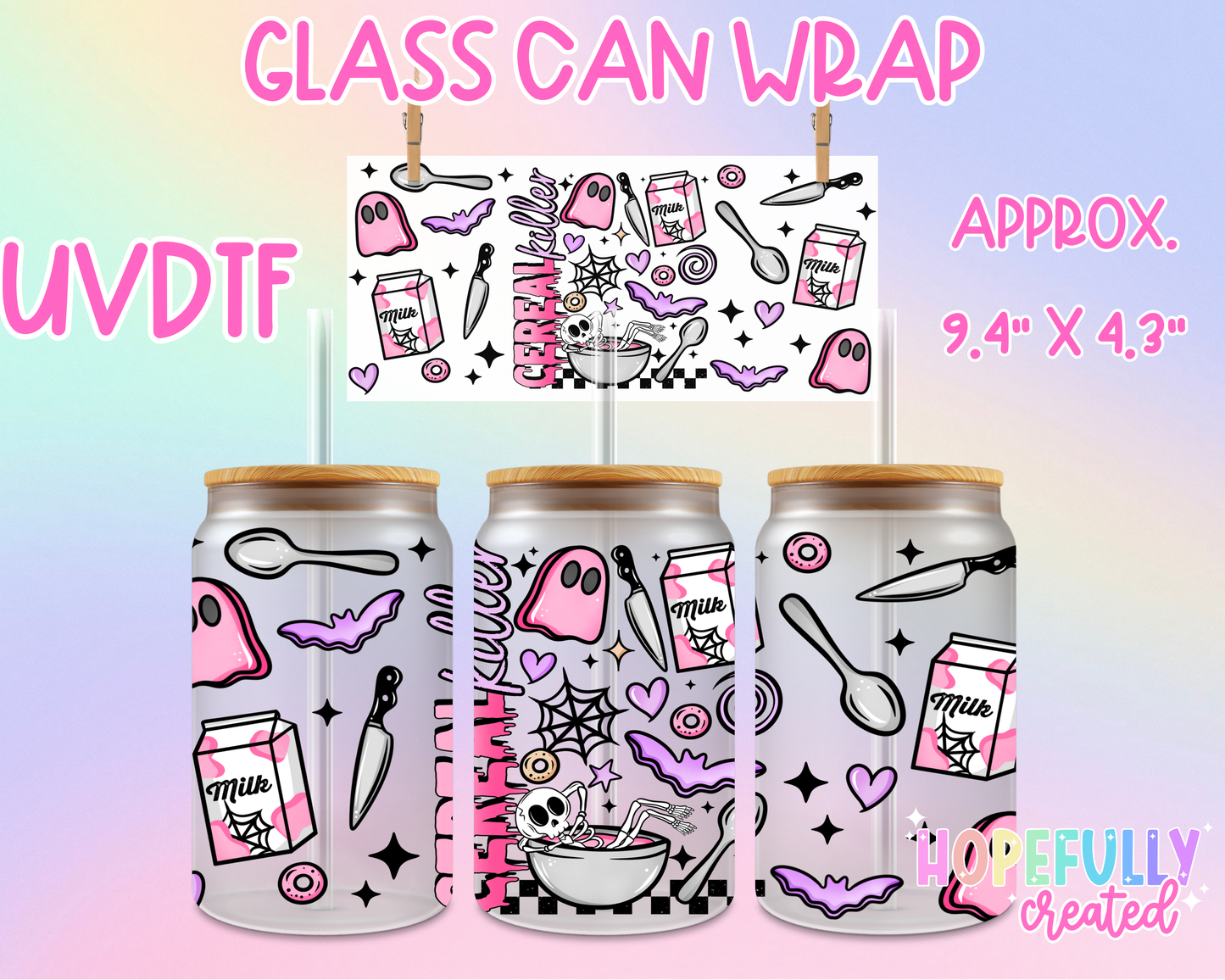 Cereal Killer UVDTF Glass Can Wrap