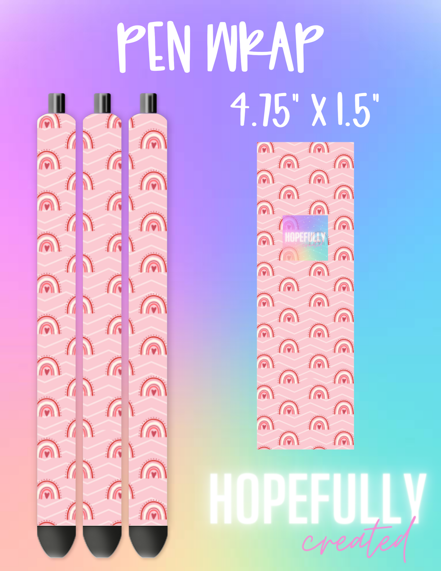 Vday Rainbow Pen Wrap-731