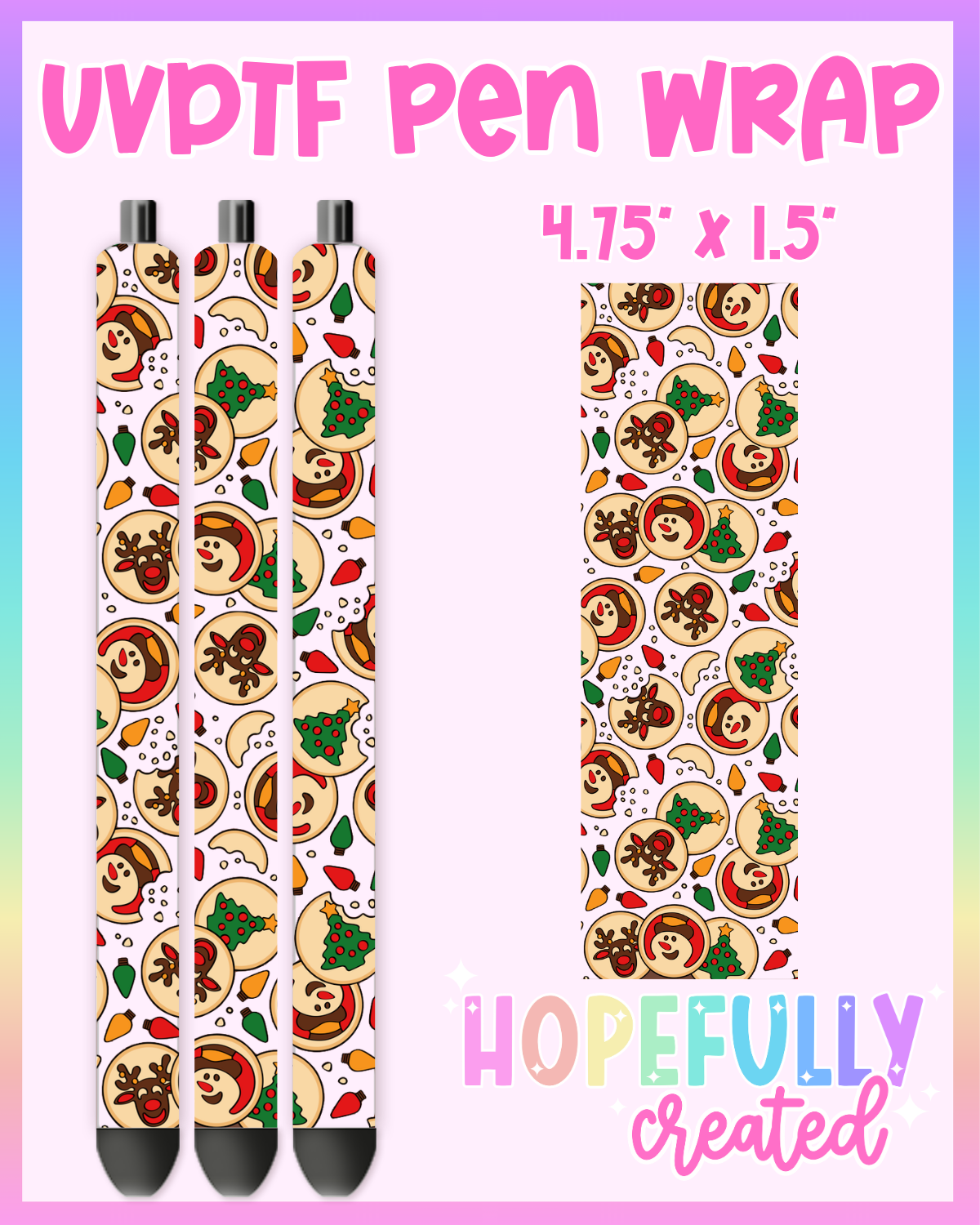 Christmas Cookies UVDTF Pen Wrap