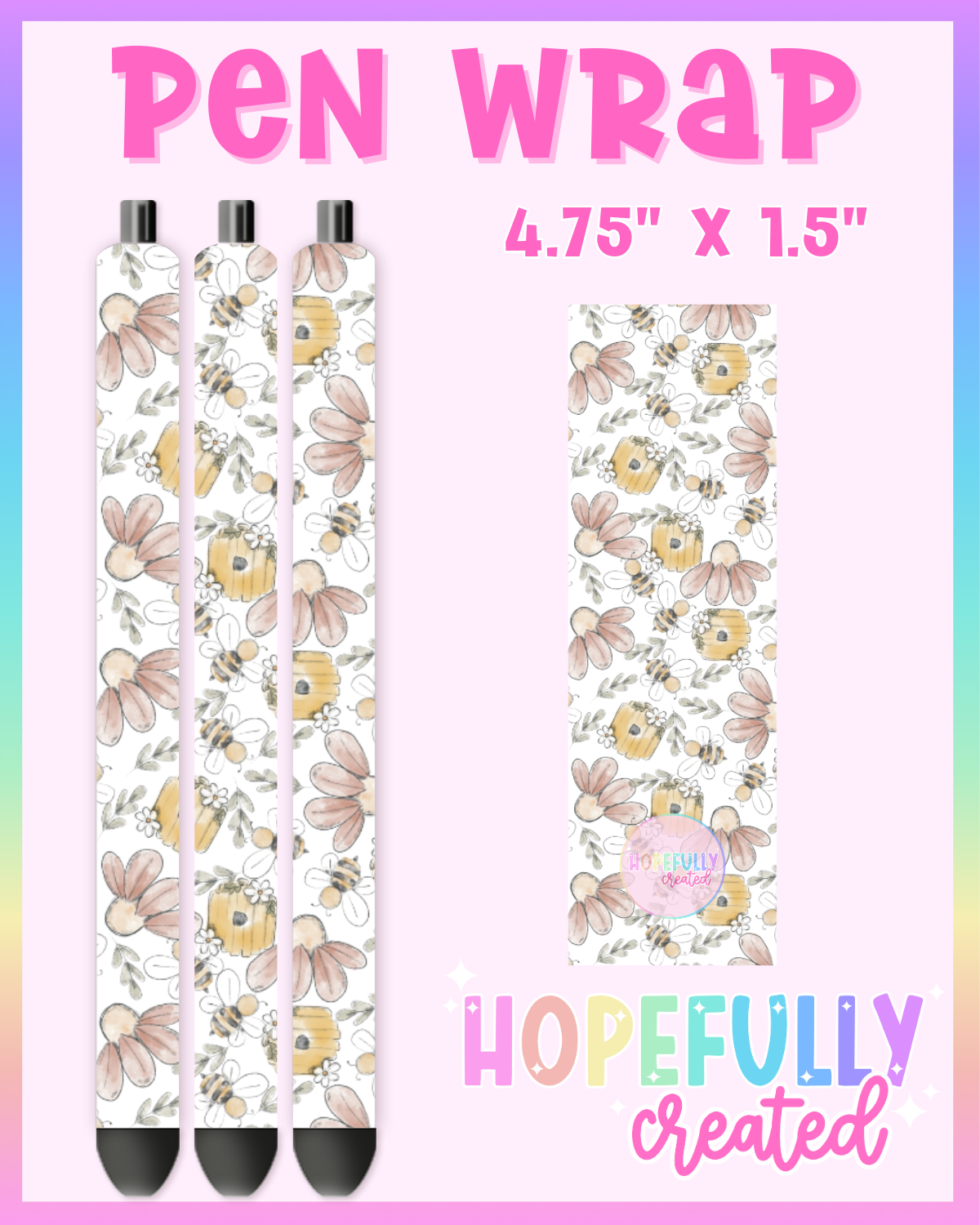 Floral Bees Vinyl Collection - 3600