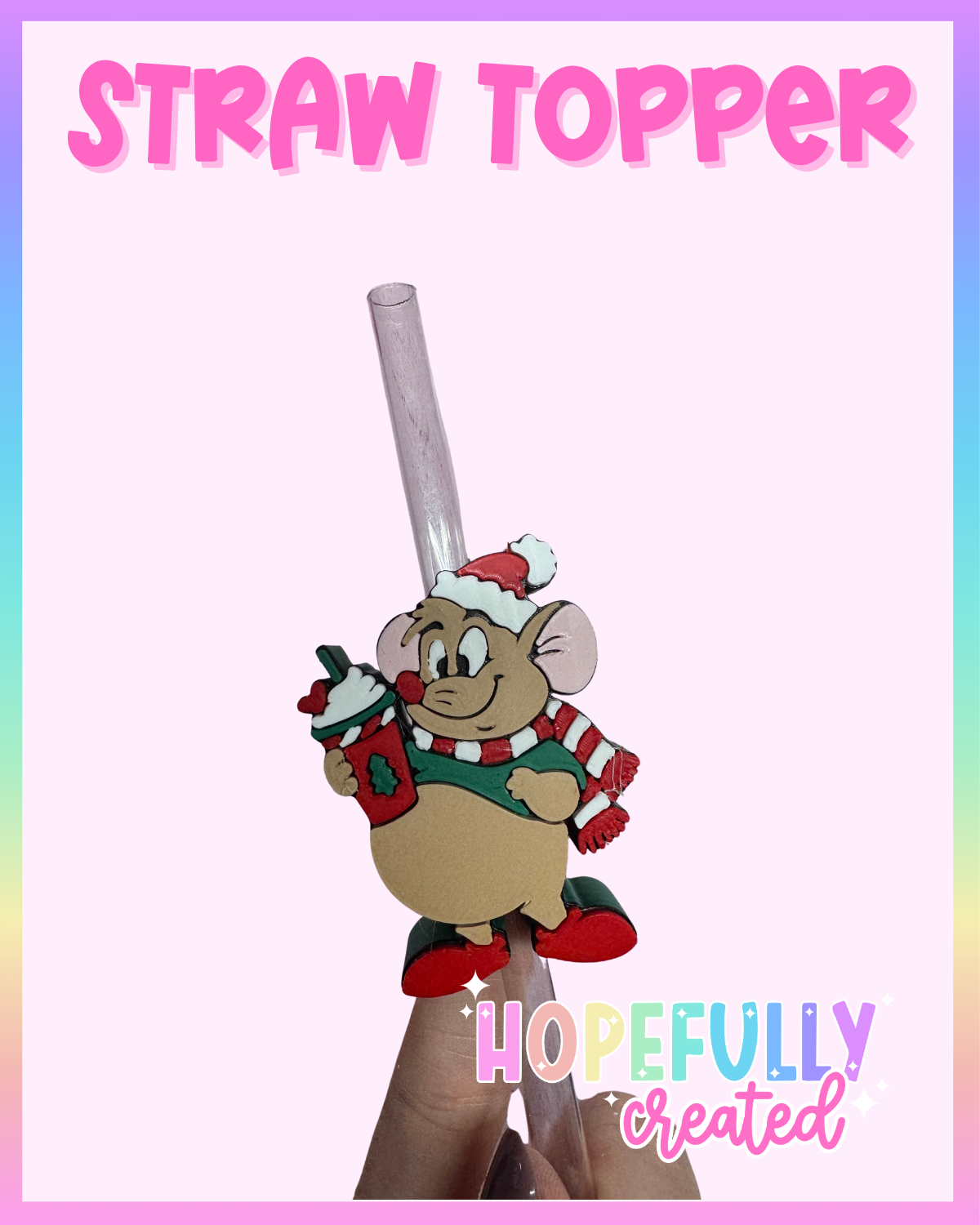 Gus Christmas Straw Topper