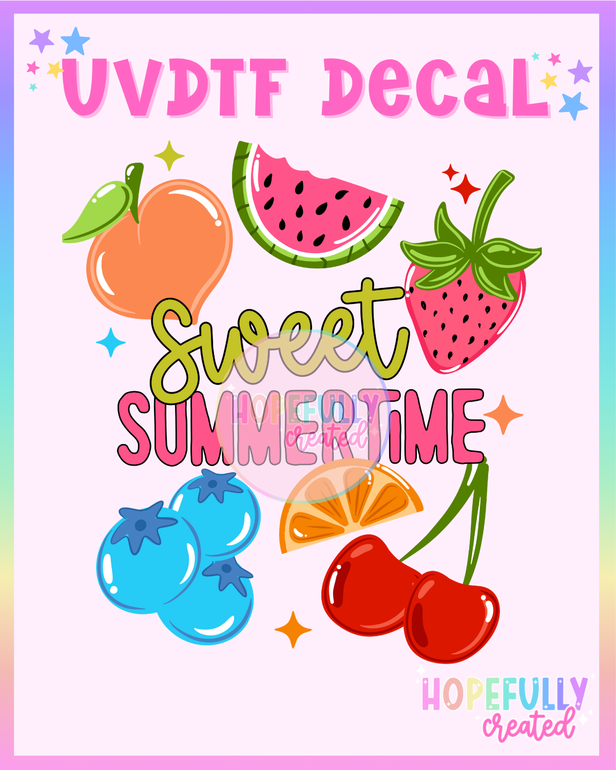 Sweet Summertime UVDTF Decal