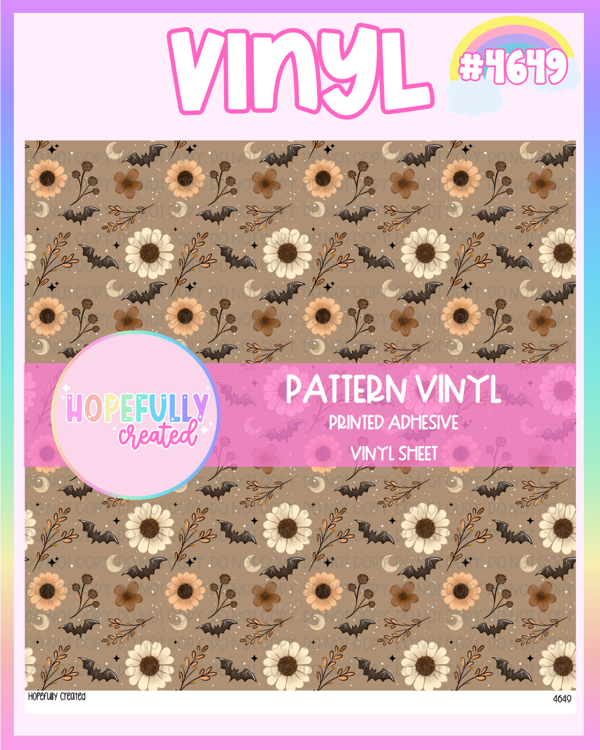 Floral Bats Vinyl Collection - 4649