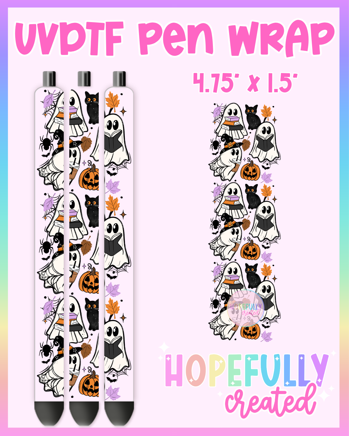 Halloween Ghosts UVDTF Pen Wrap