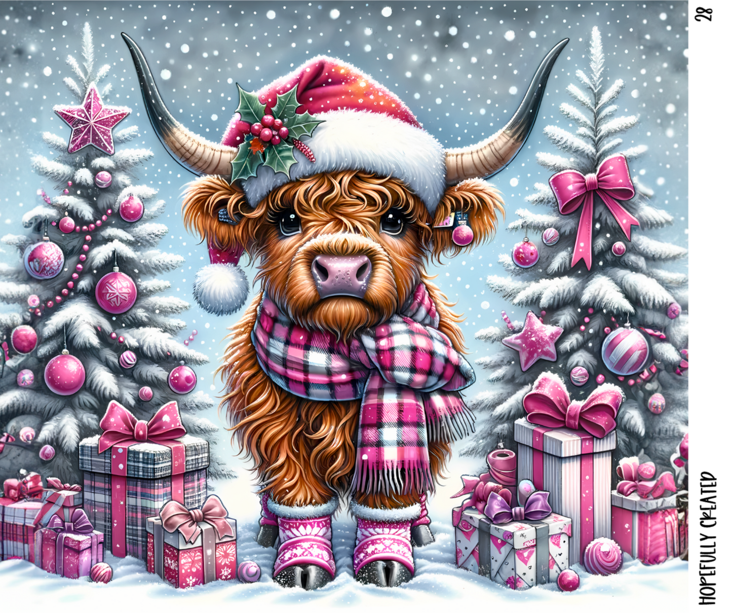 Christmas Cow Tumbler Wrap - 28