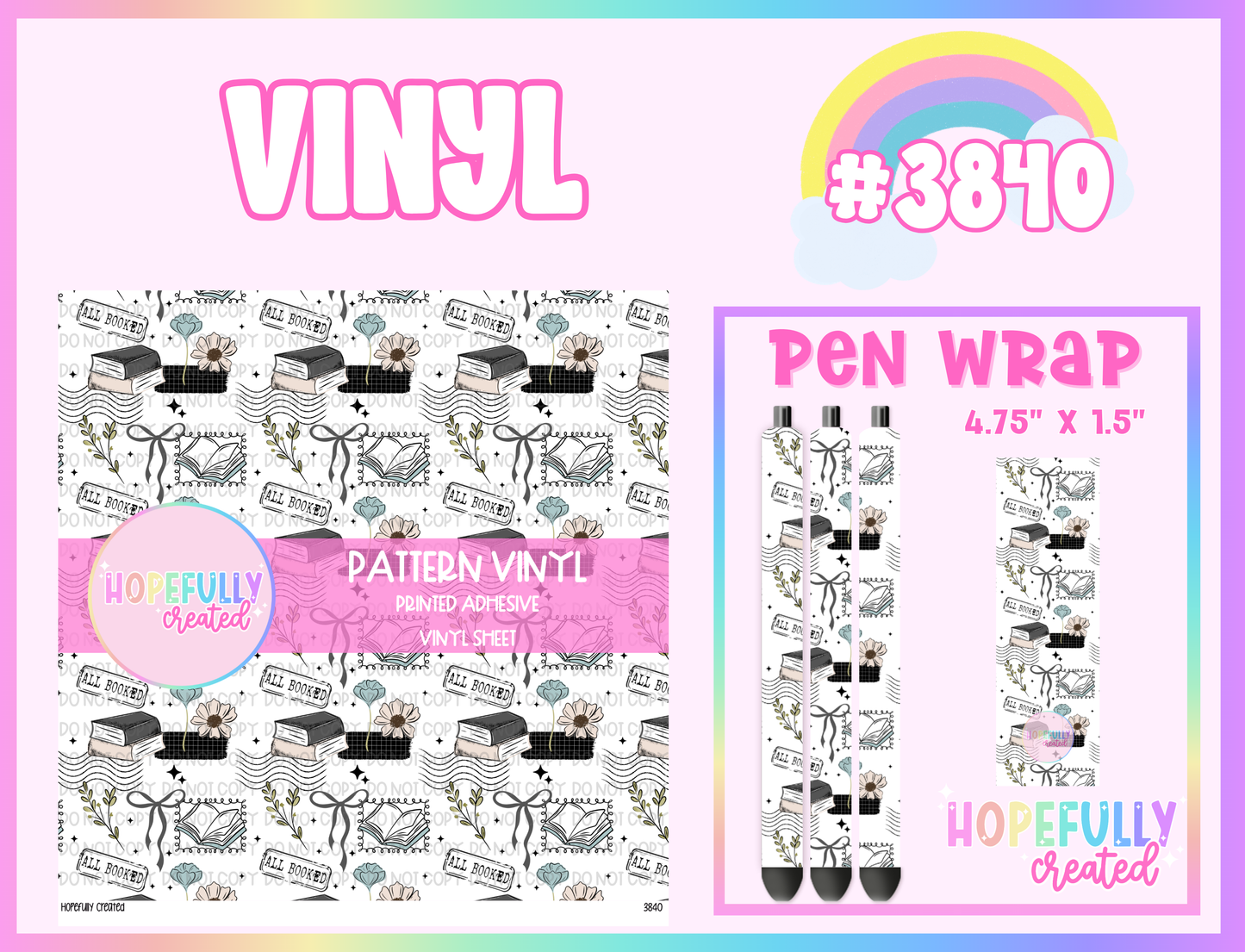 Books Vinyl Collection - 3840