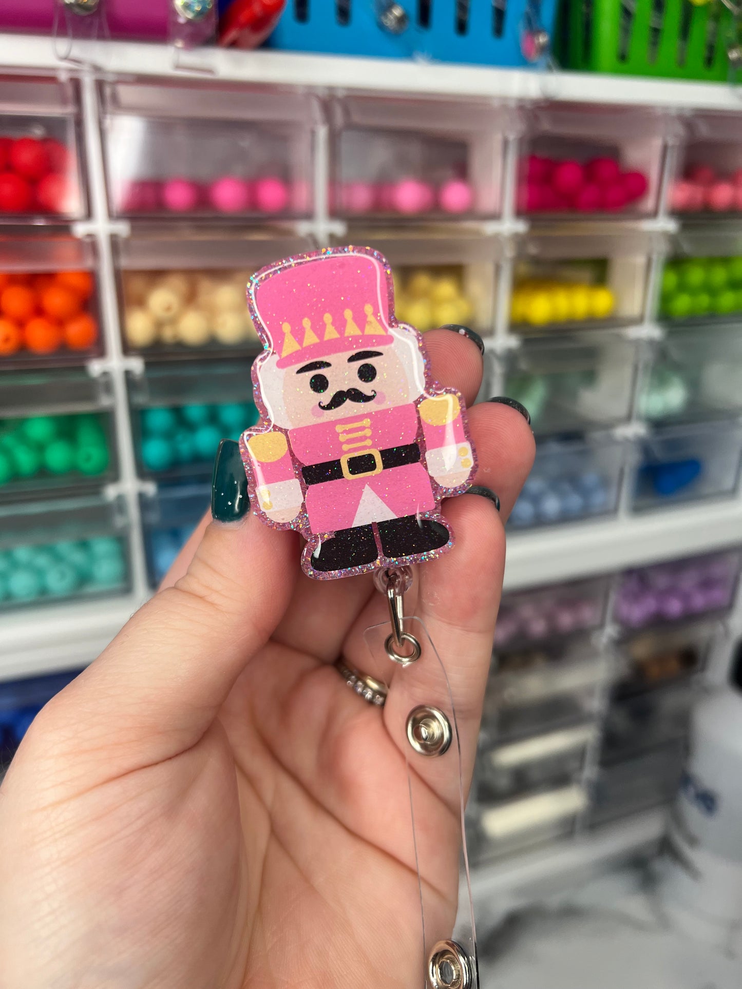 Pink Nutcracker Badge Reel
