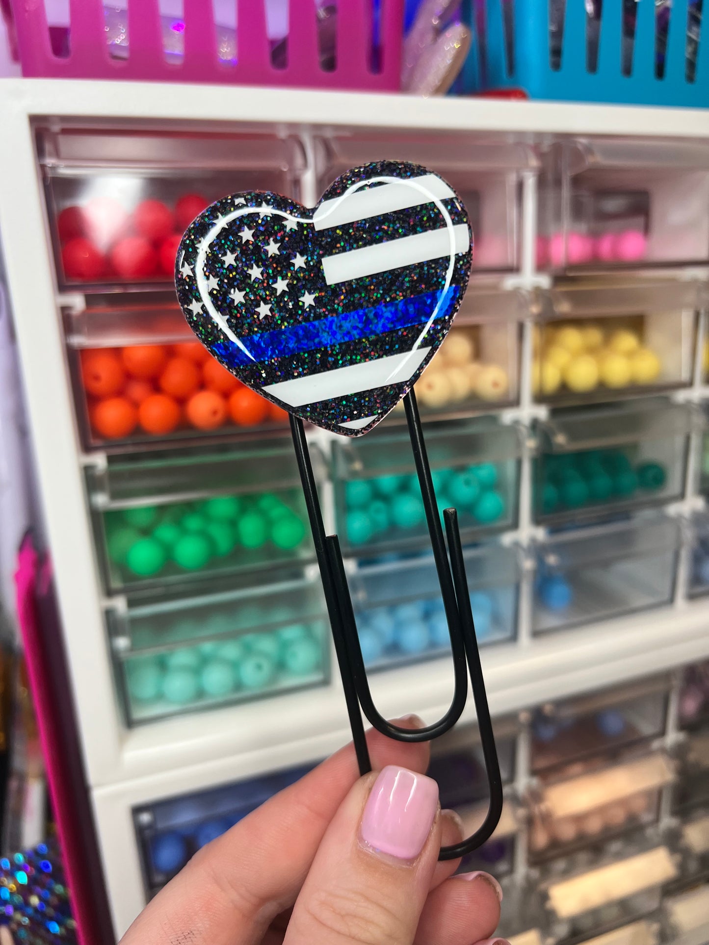 Flag Heart Bookmark