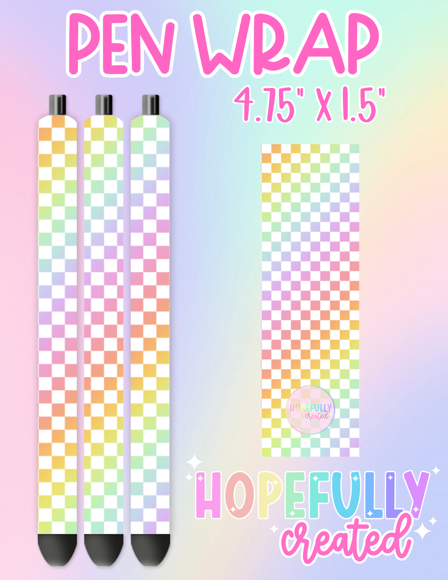 Checker Print Pen Wrap-2714