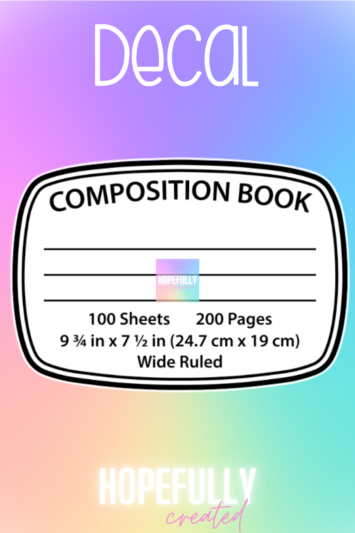Composition Boook Decal-29