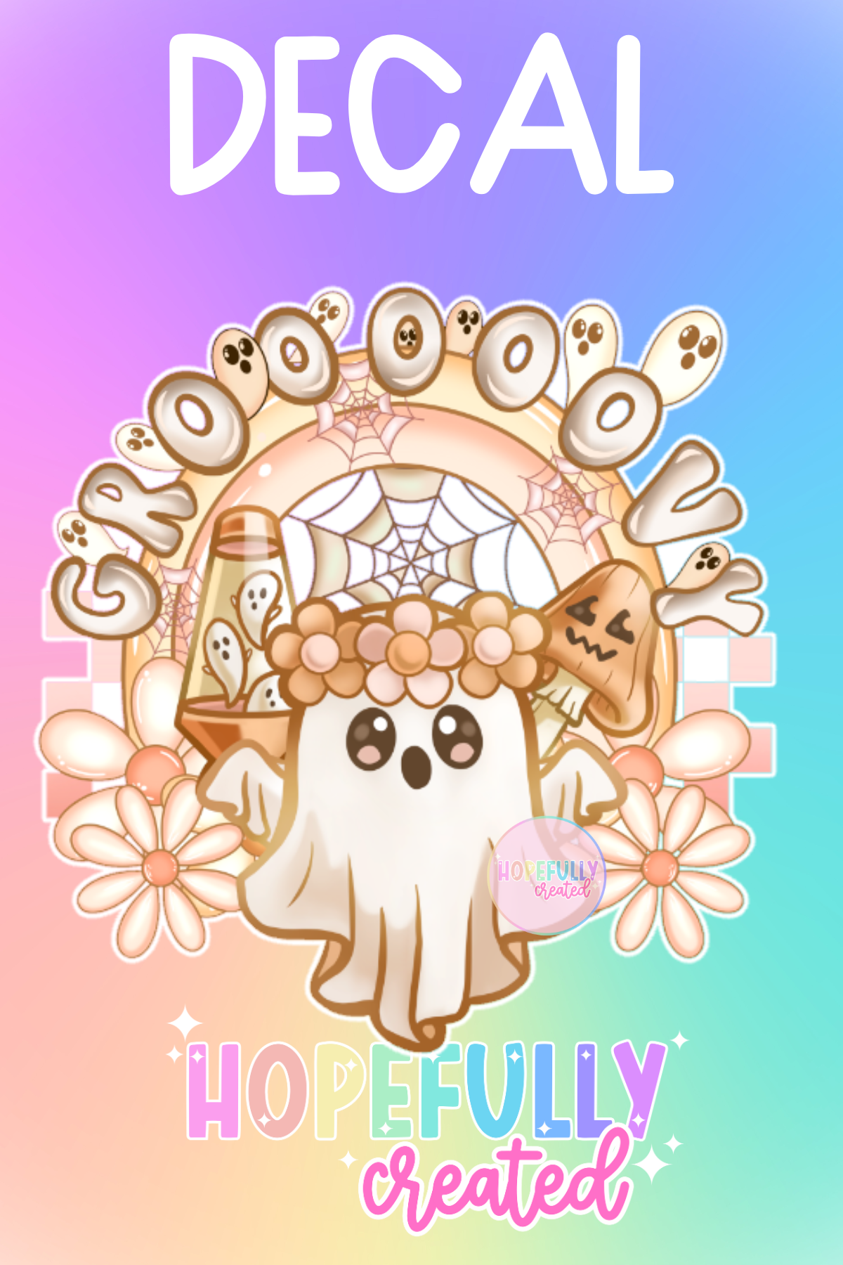 Groovy Ghost Decal-320