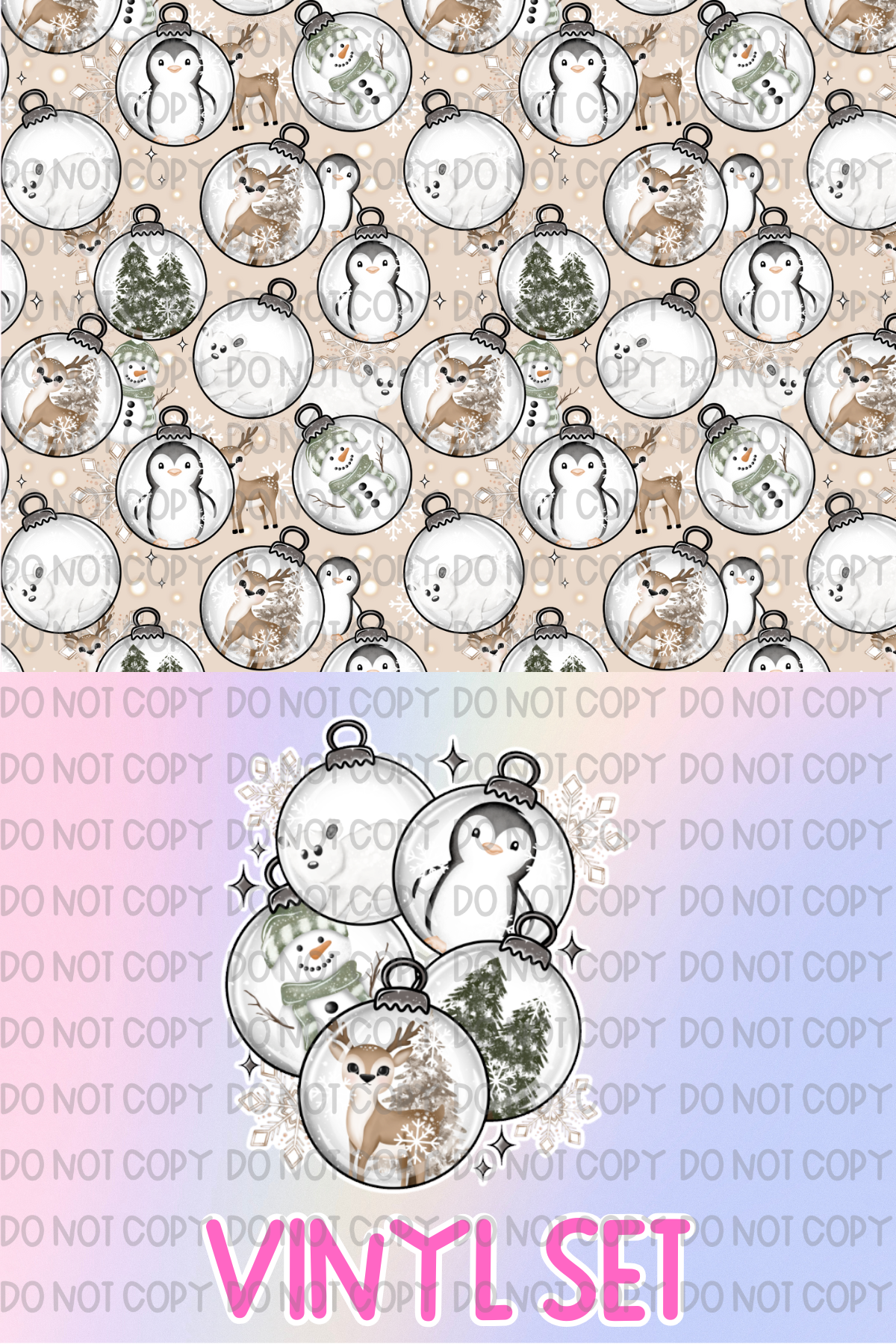 Christmas Ornaments Vinyl Set