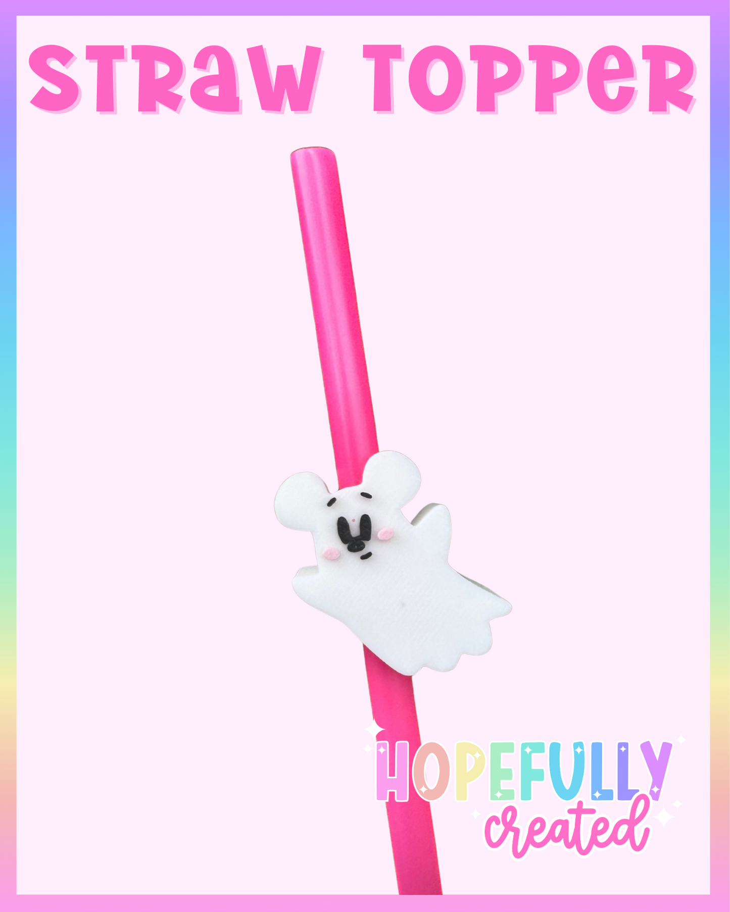 Ghost Straw Topper