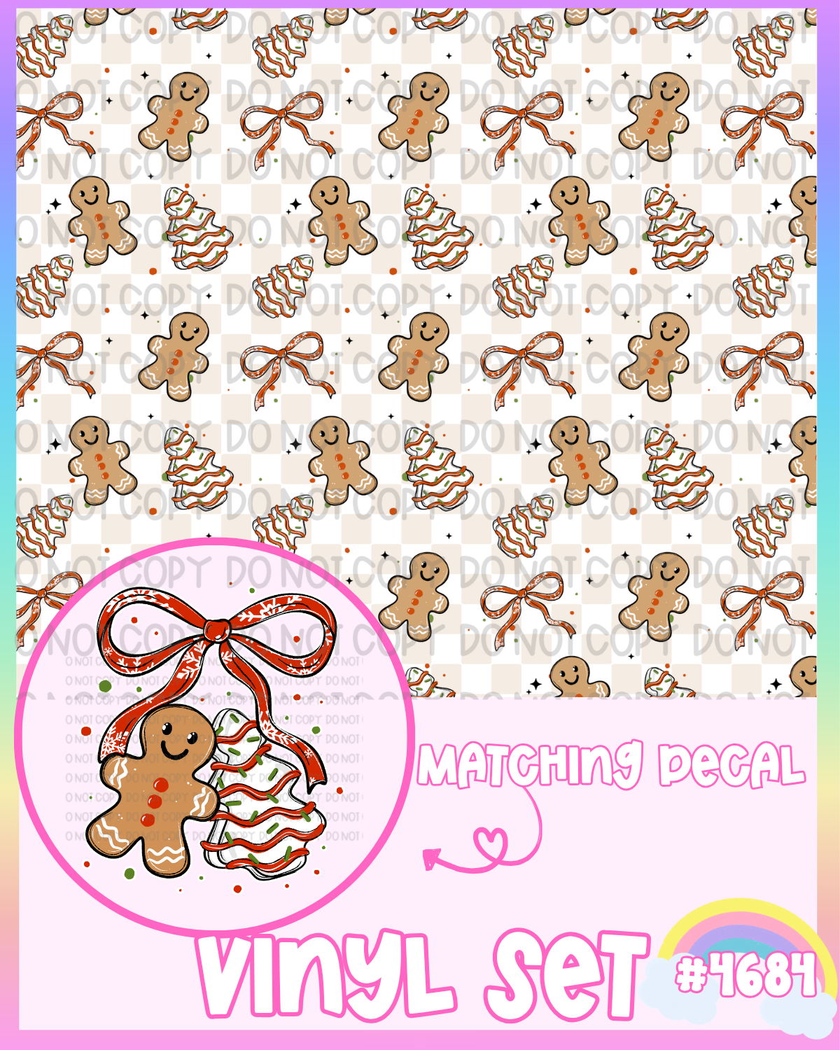 Gingerbread Tree Cake Vinyl Set