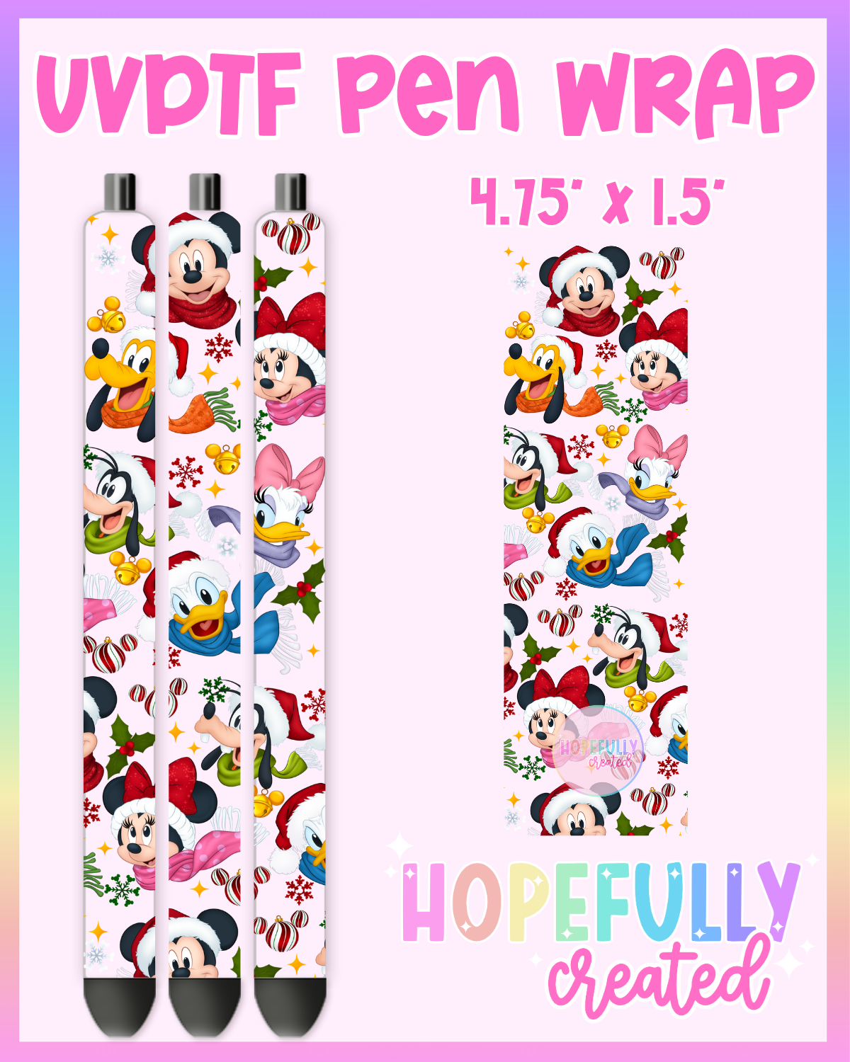 Mouse Christmas Crew UVDTF Pen Wrap