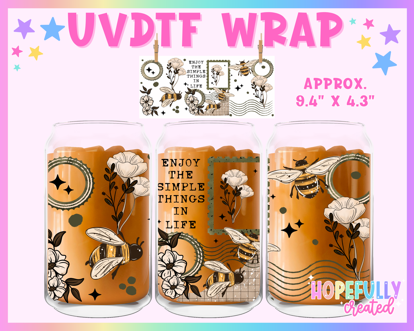 Simple Things UVDTF Glass Can Wrap