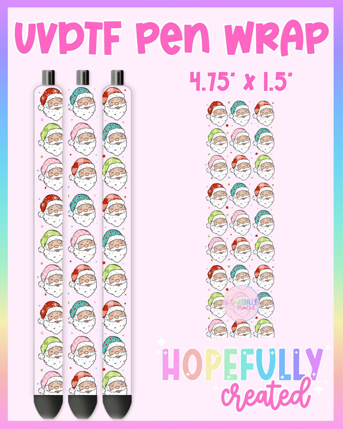 Santa UVDTF Pen Wrap