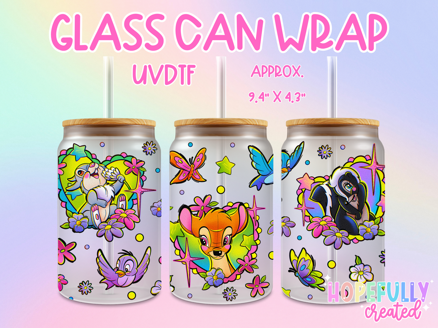 Bambi UVDTF Glass Can Wrap