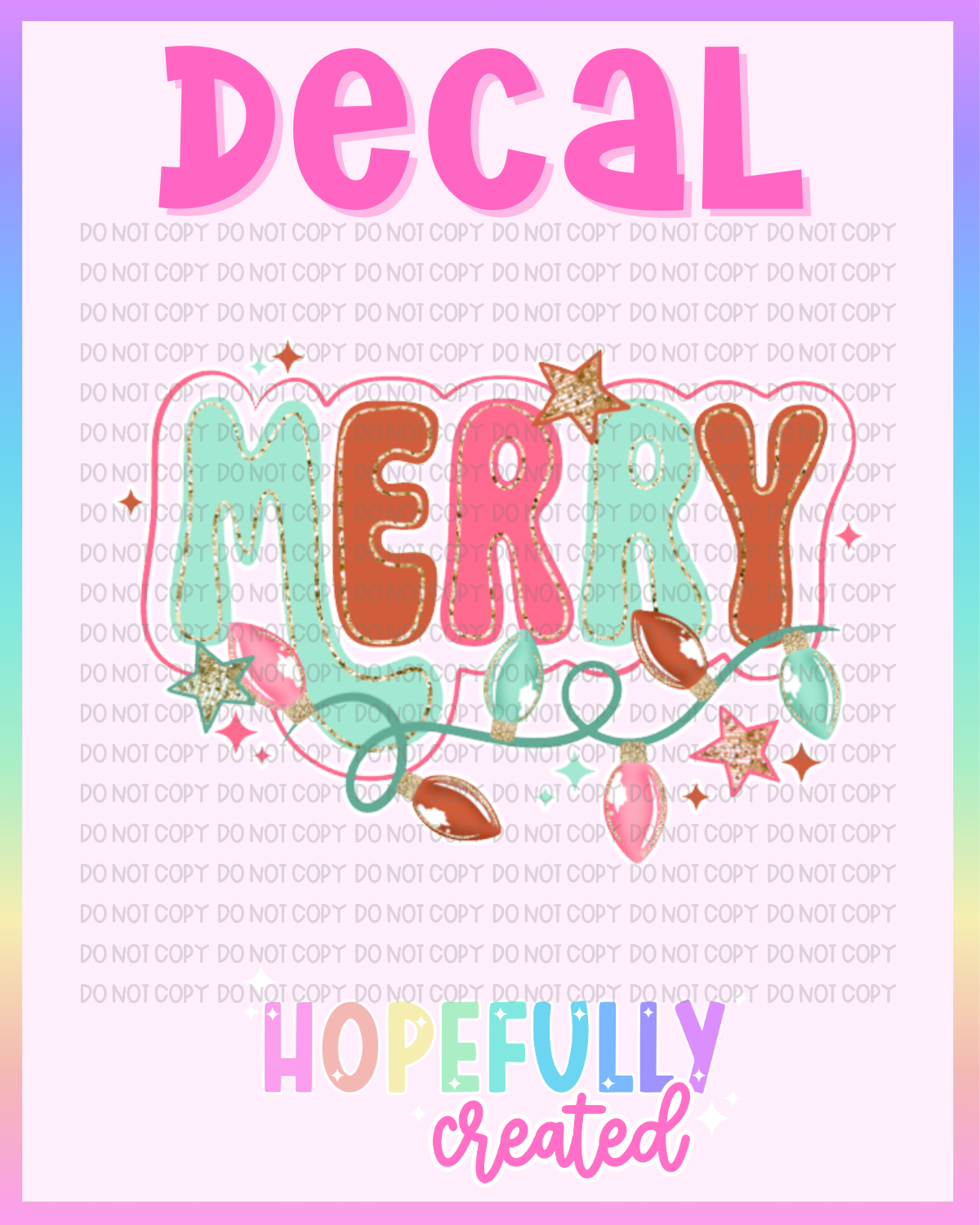 Merry Lights Decal-1155