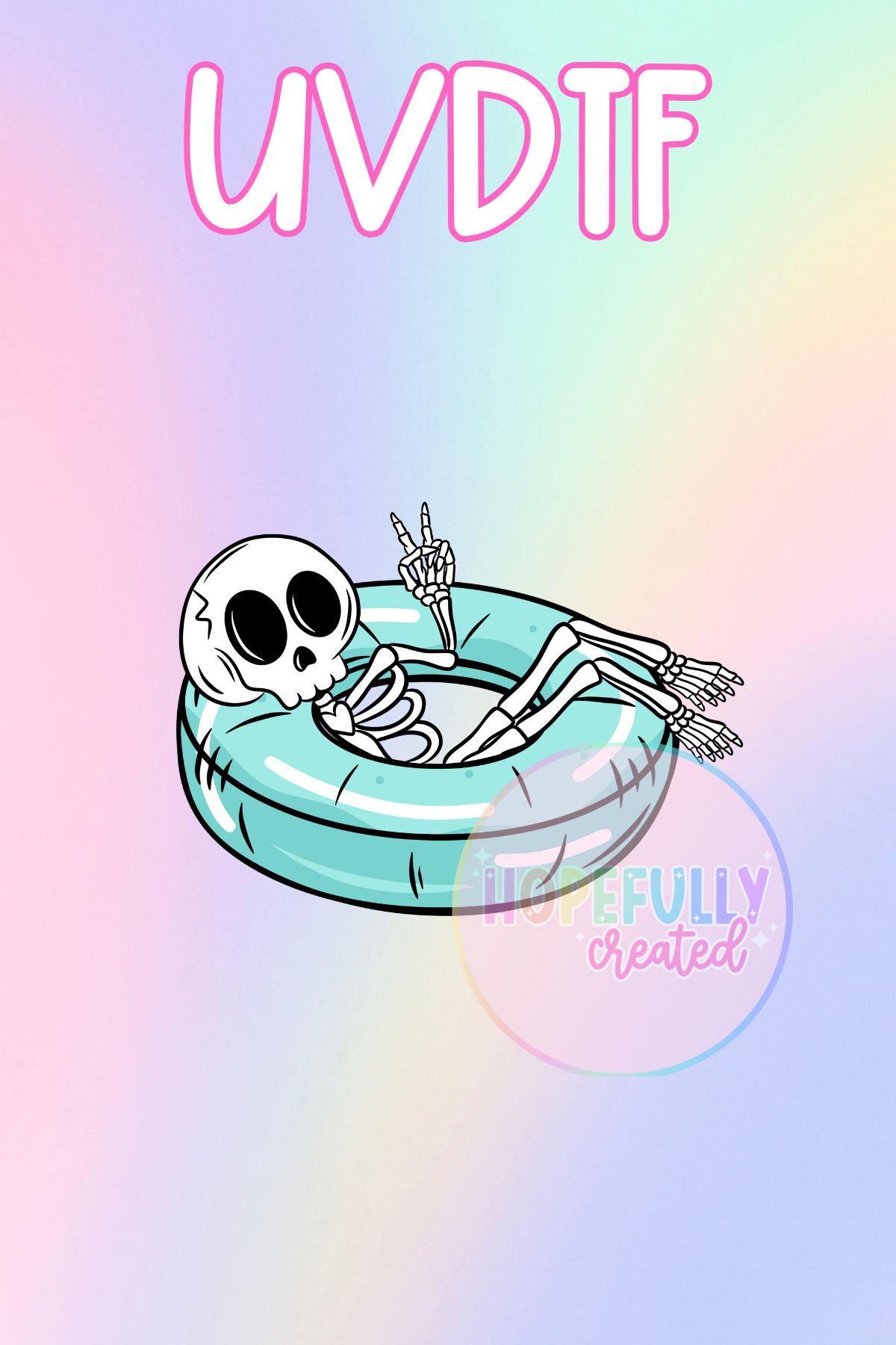 Skellie Pool Floatie UVDTF Decal